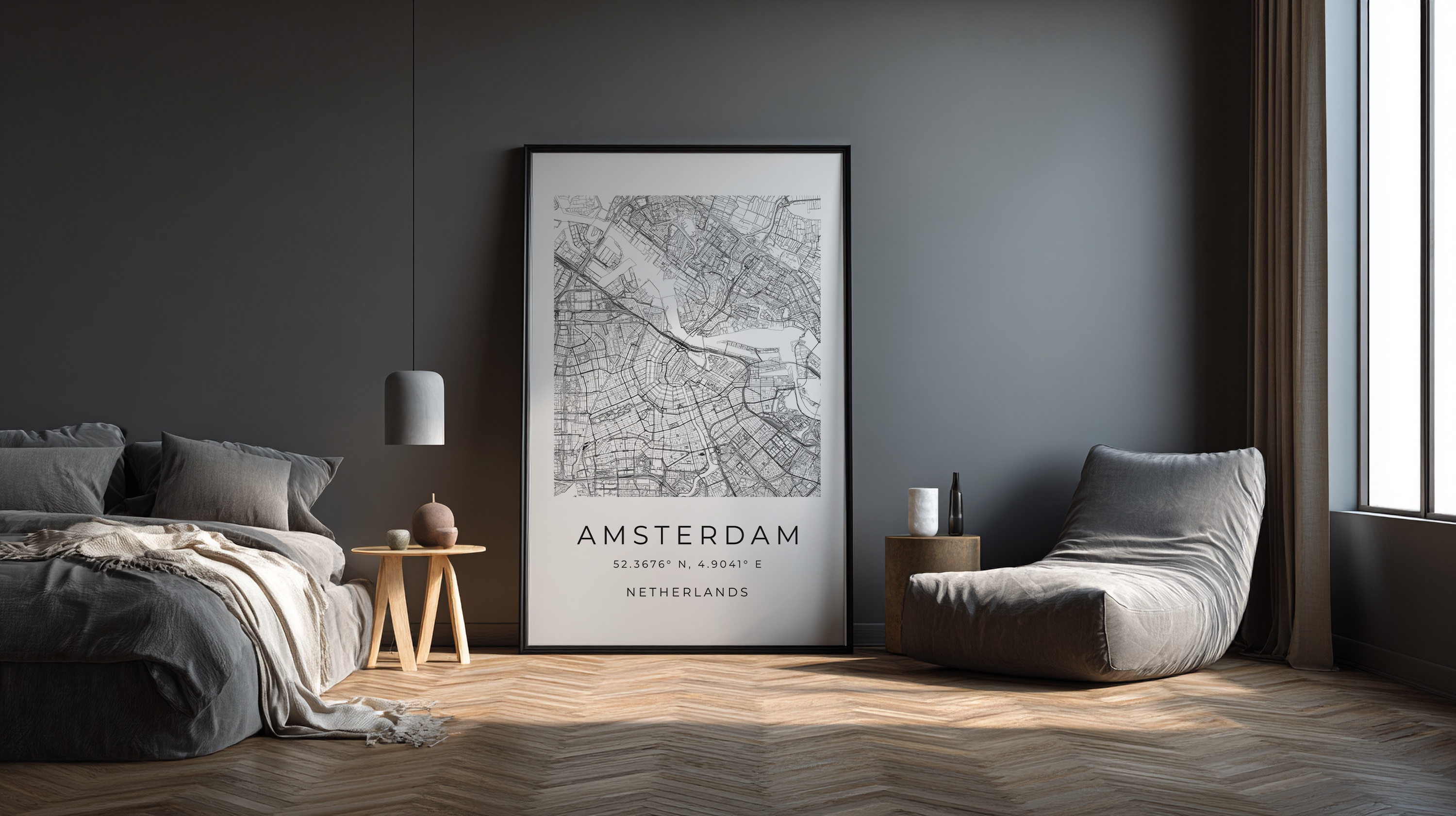 Amsterdam Minimalist City Map