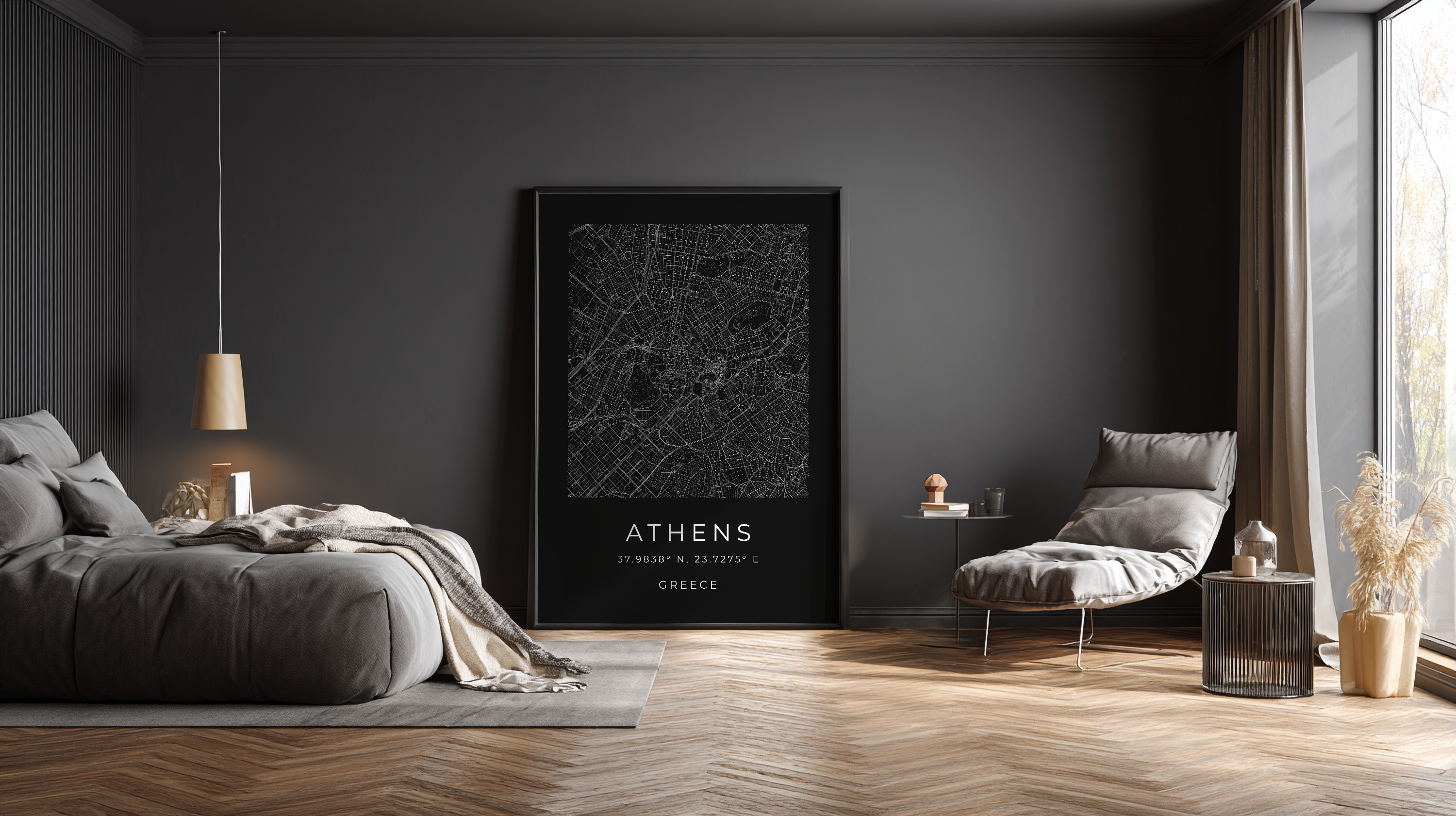 Athens Minimalist City Map