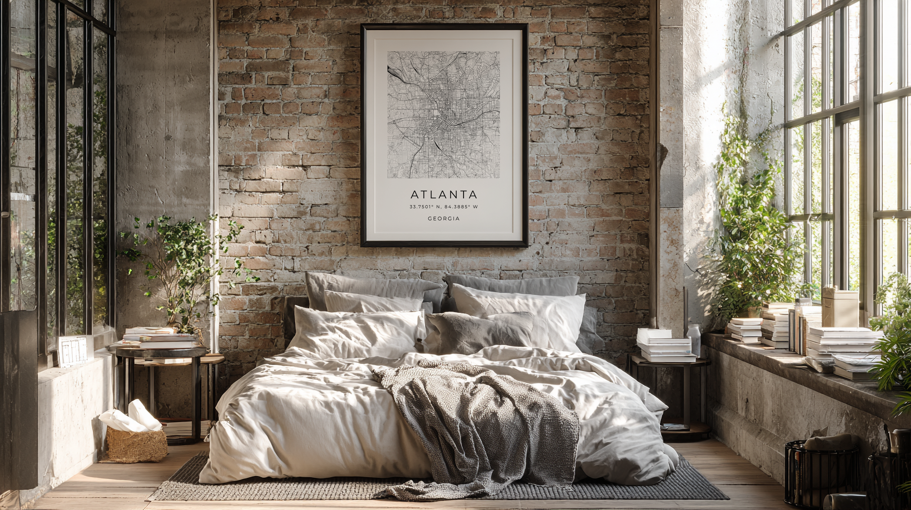 Atlanta Minimalist City Map