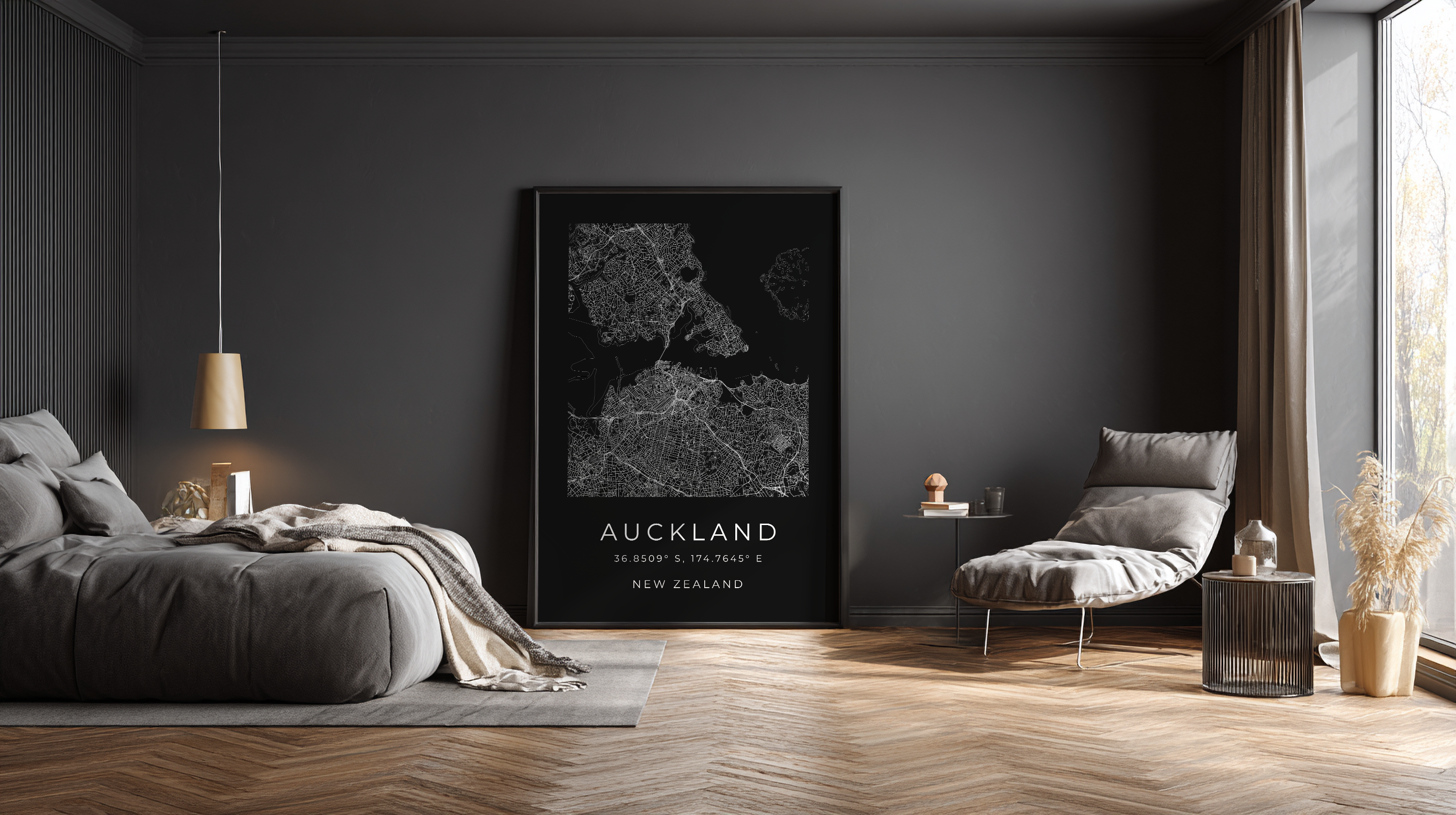 Auckland Minimalist City Map