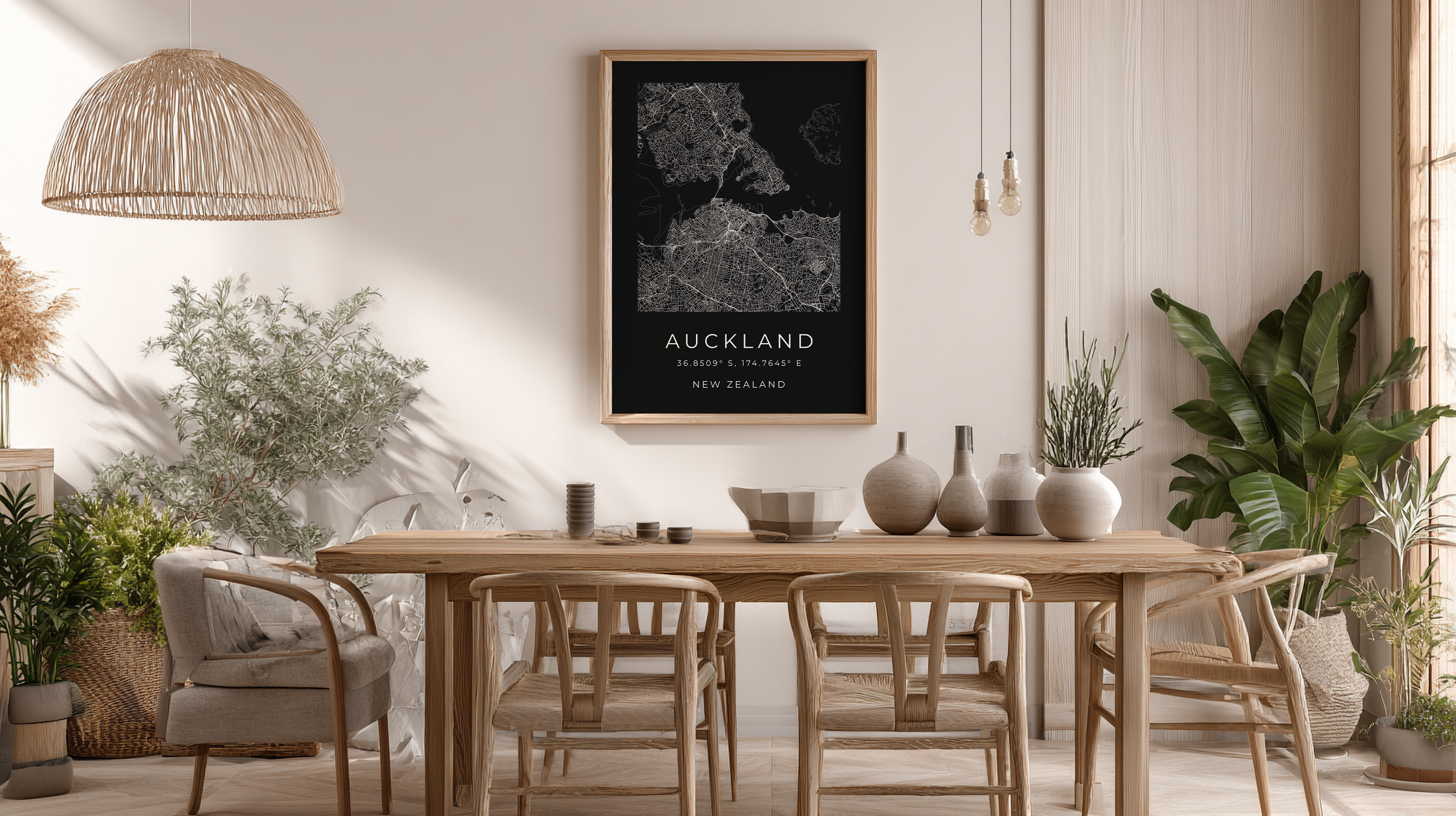 Auckland Minimalist City Map
