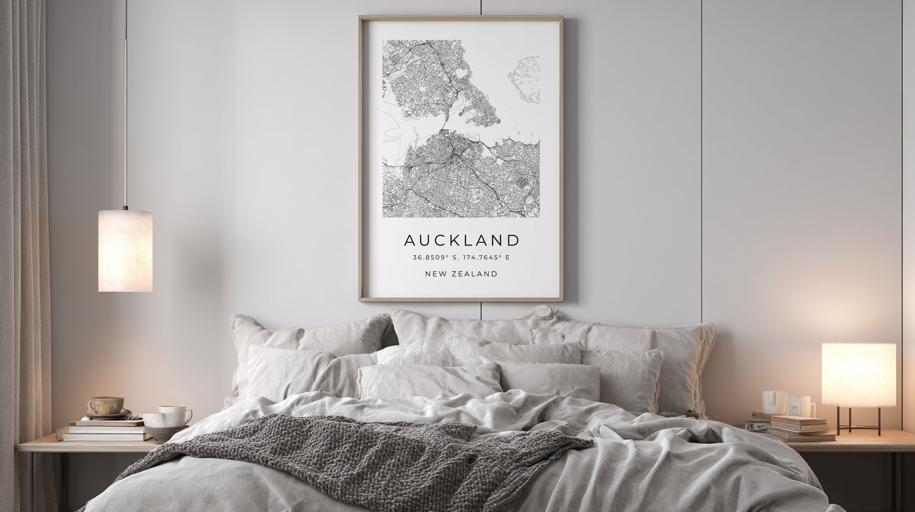 Auckland Minimalist City Map