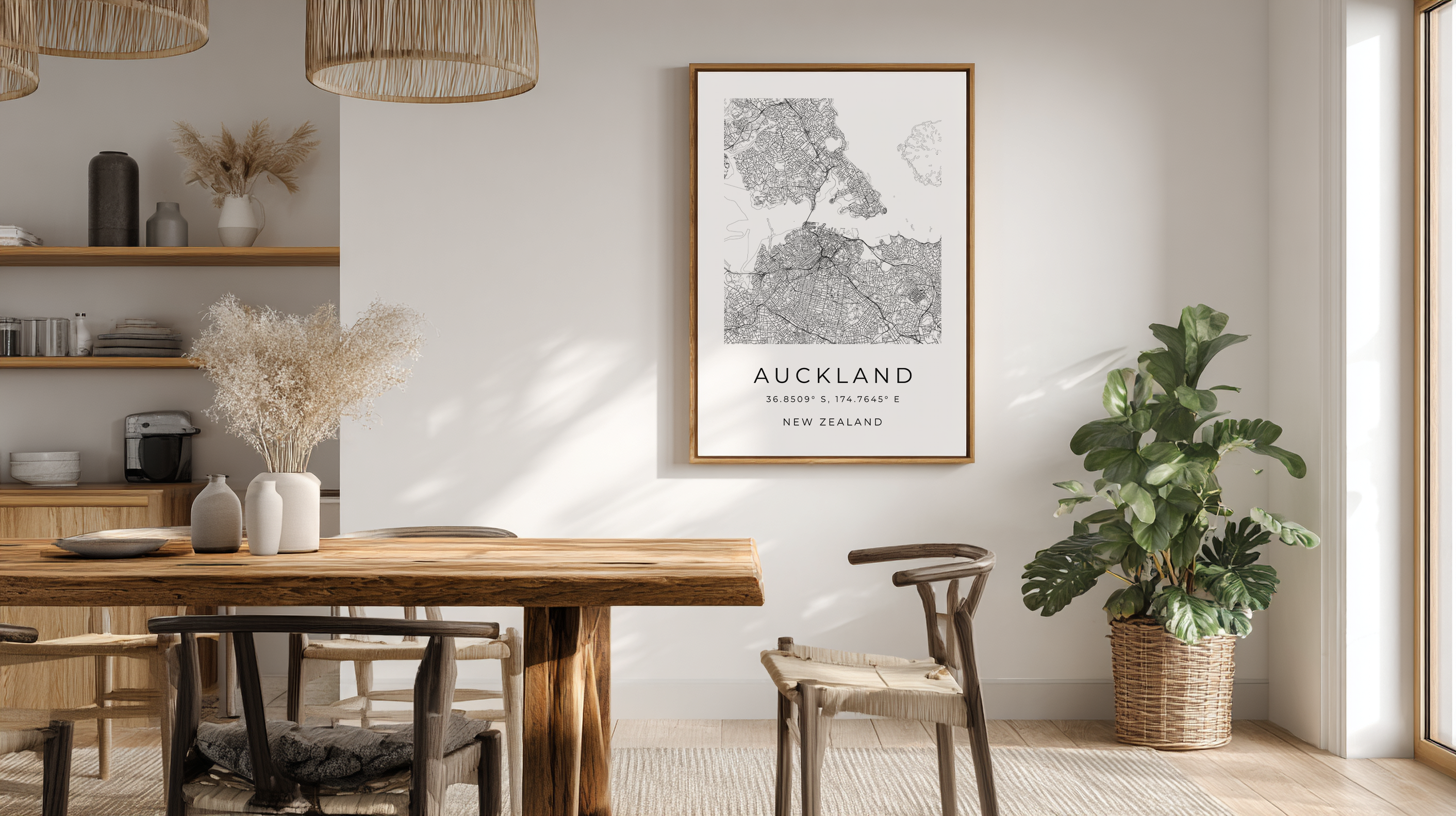 Auckland Minimalist City Map