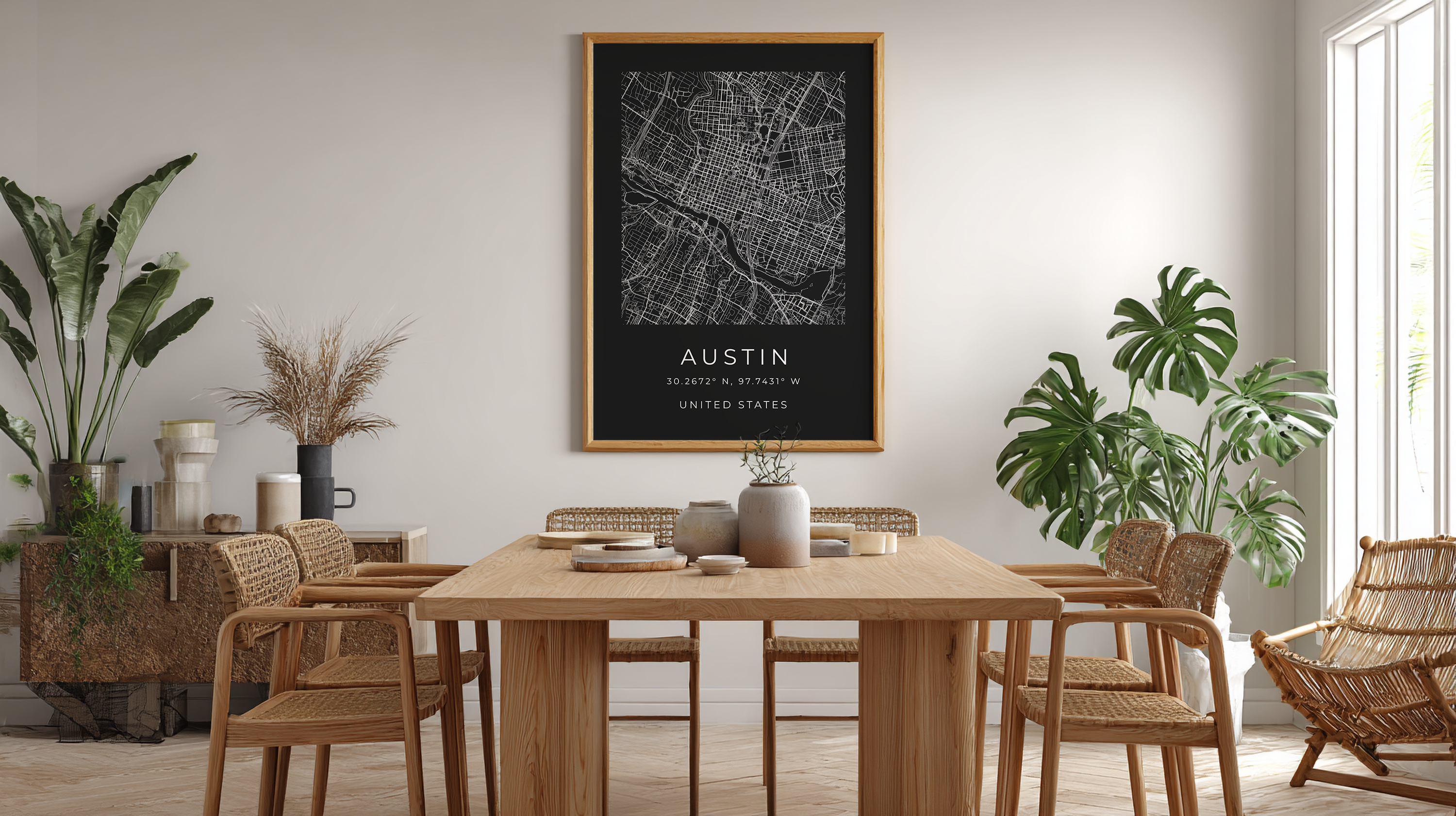 Austin Minimalist City Map