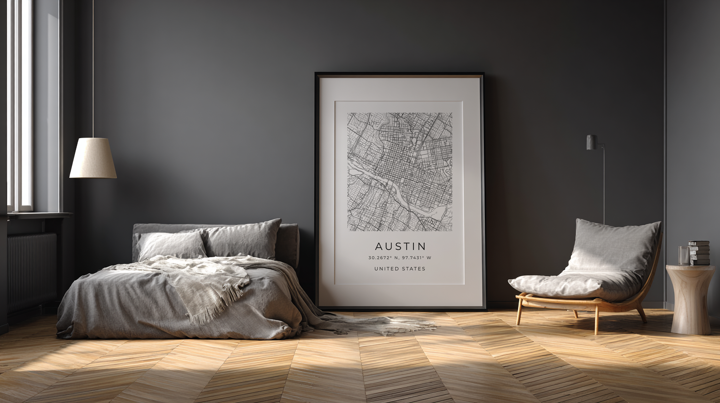 Austin Minimalist City Map