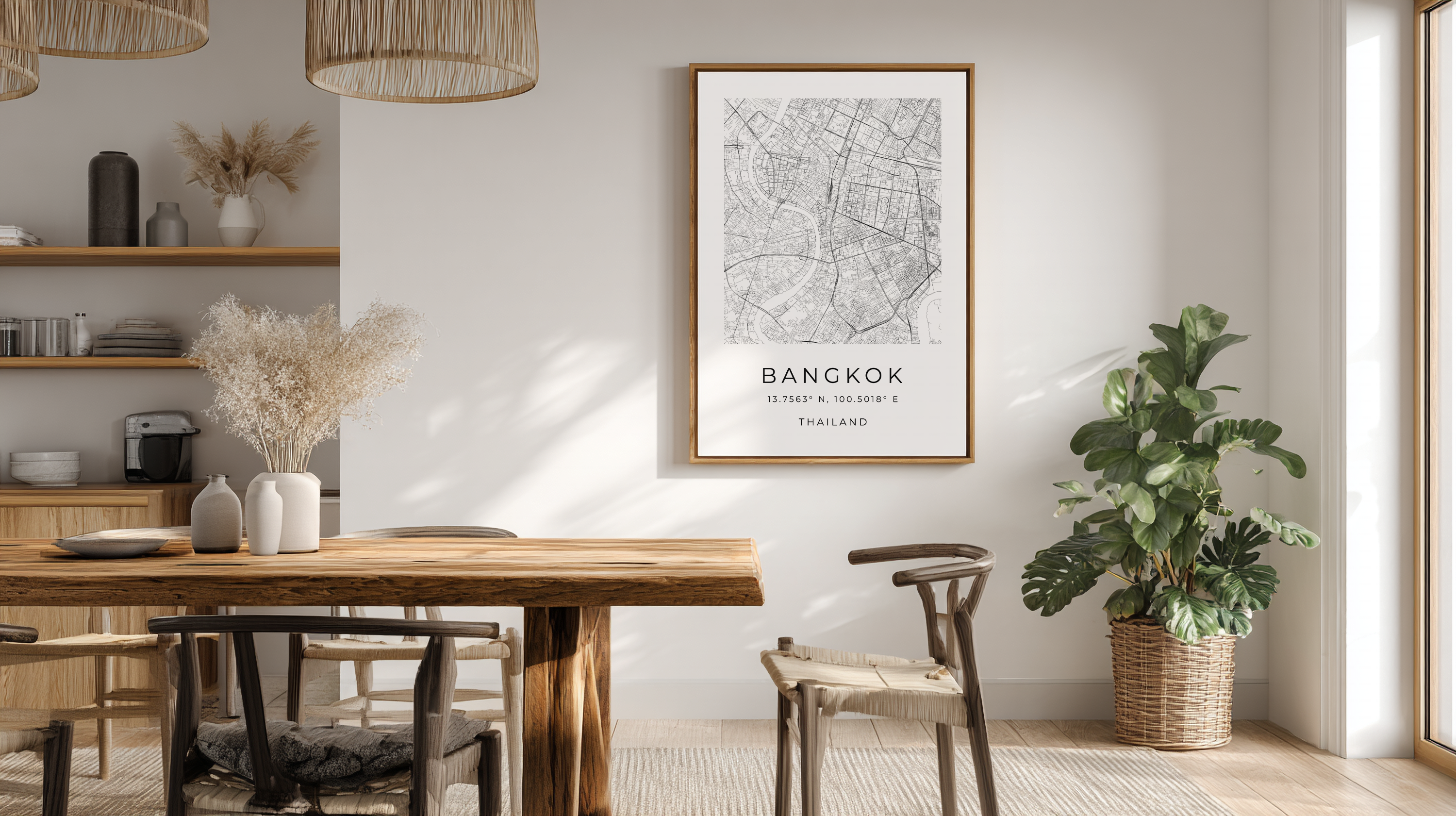 Bangkok Minimalist City Map