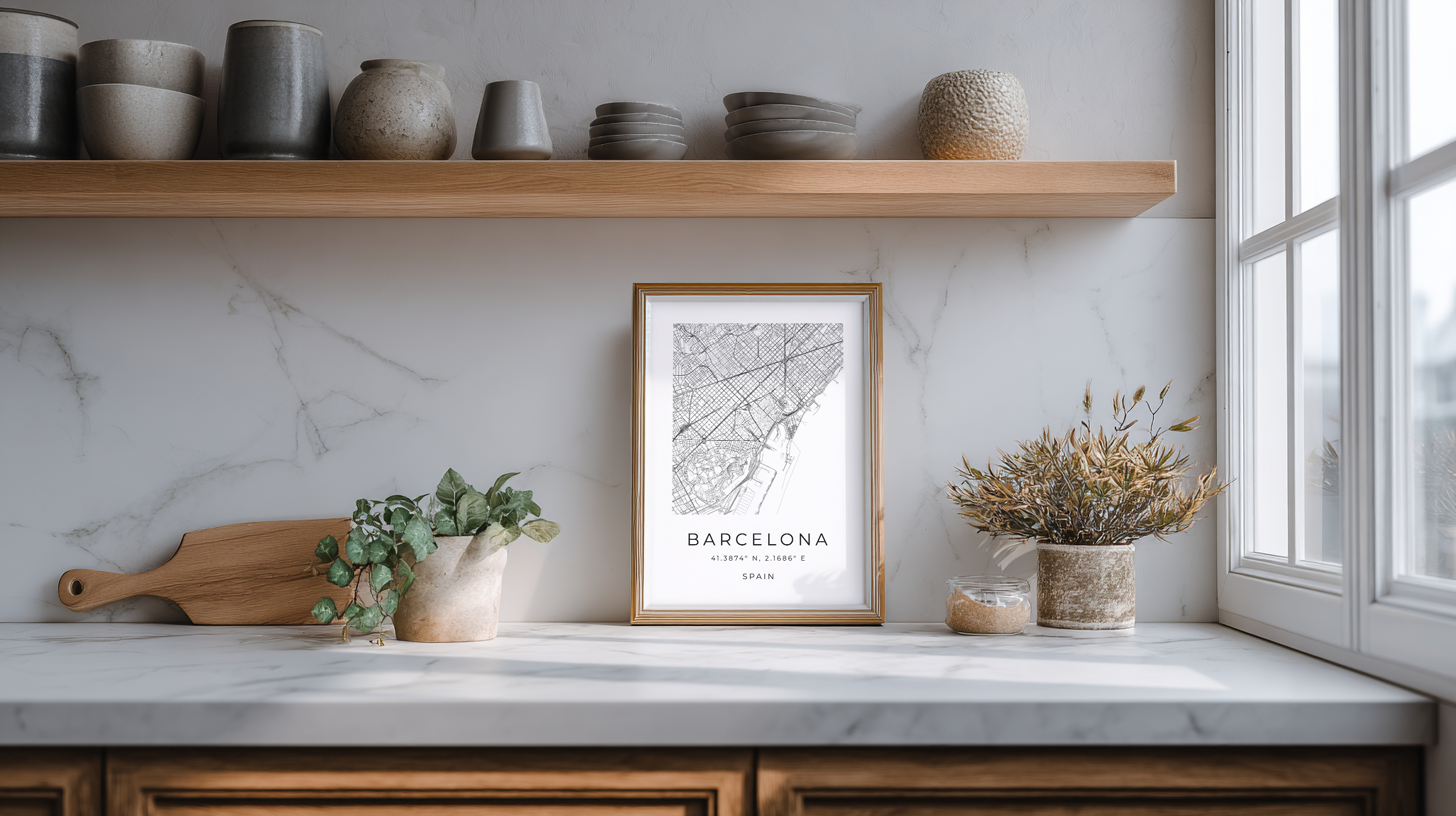 Barcelona Minimalist City Map