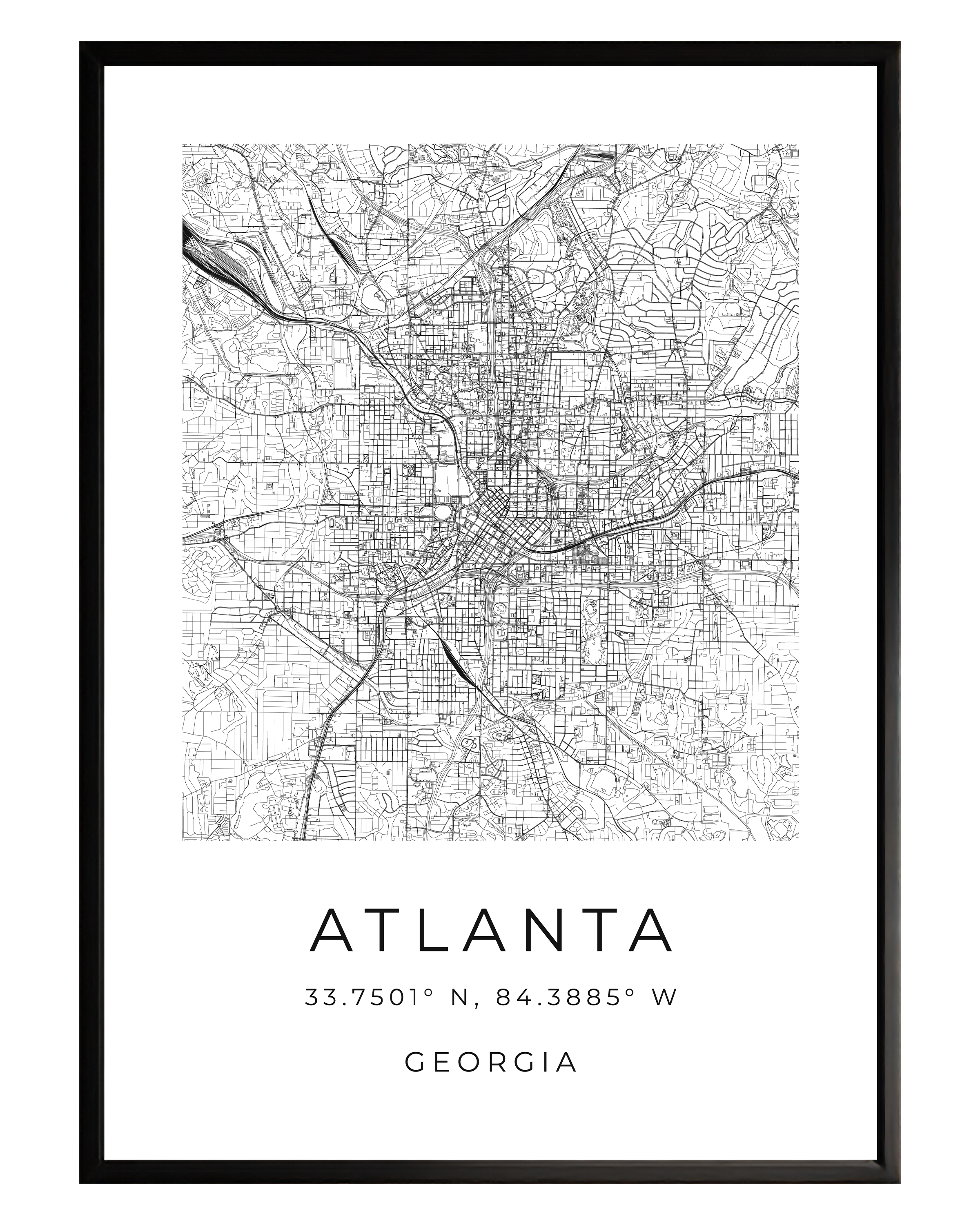 Atlanta Minimalist City Map