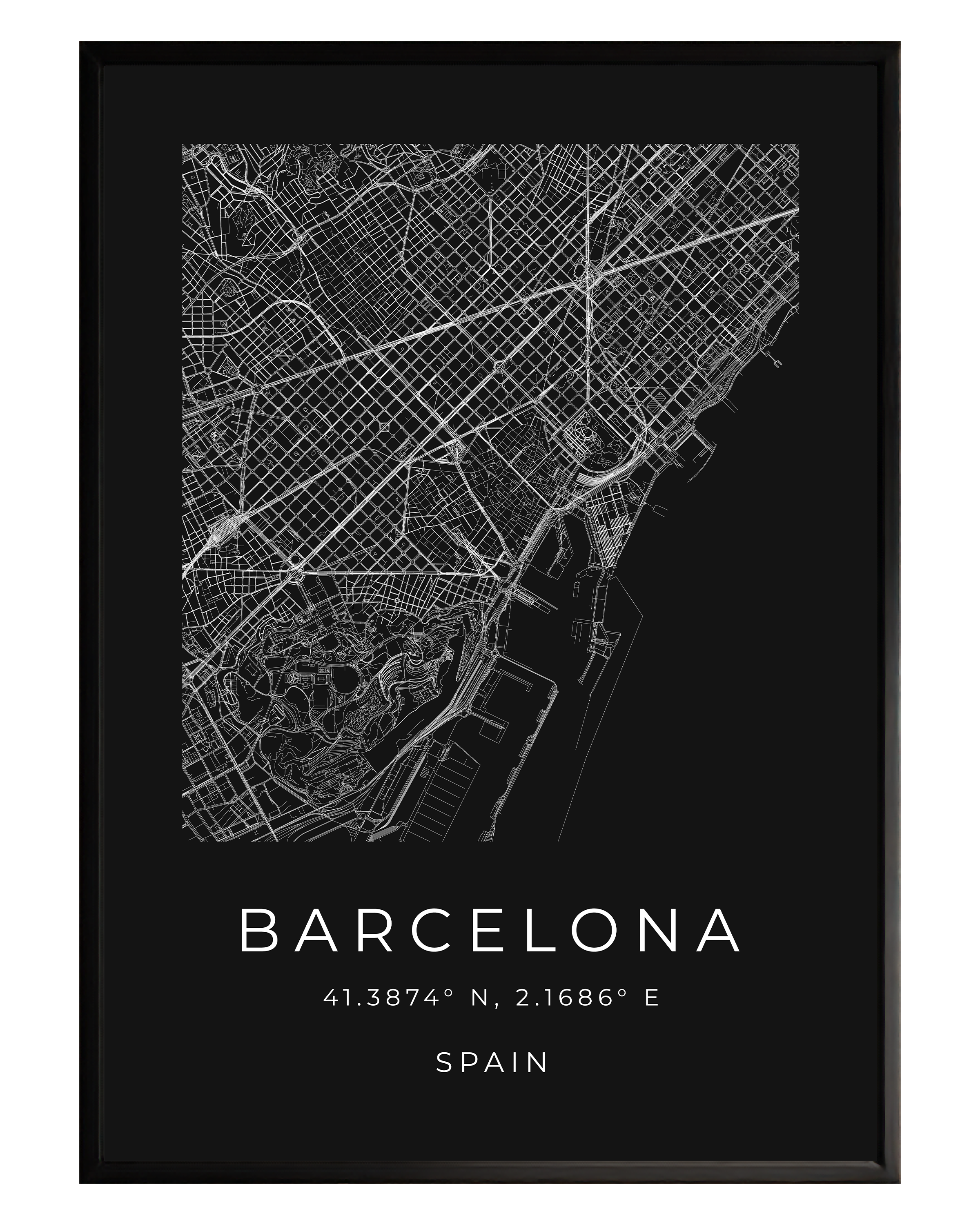 Barcelona Minimalist City Map