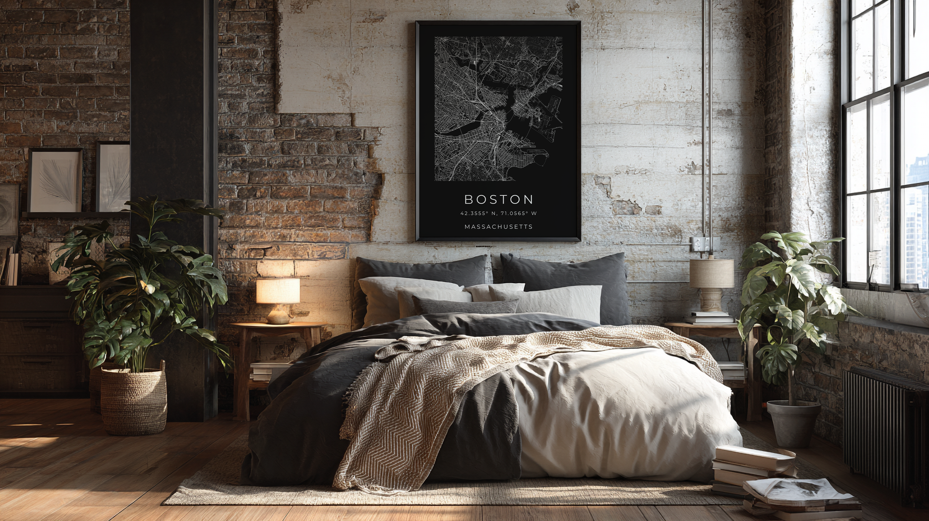 Boston Minimalist City Map