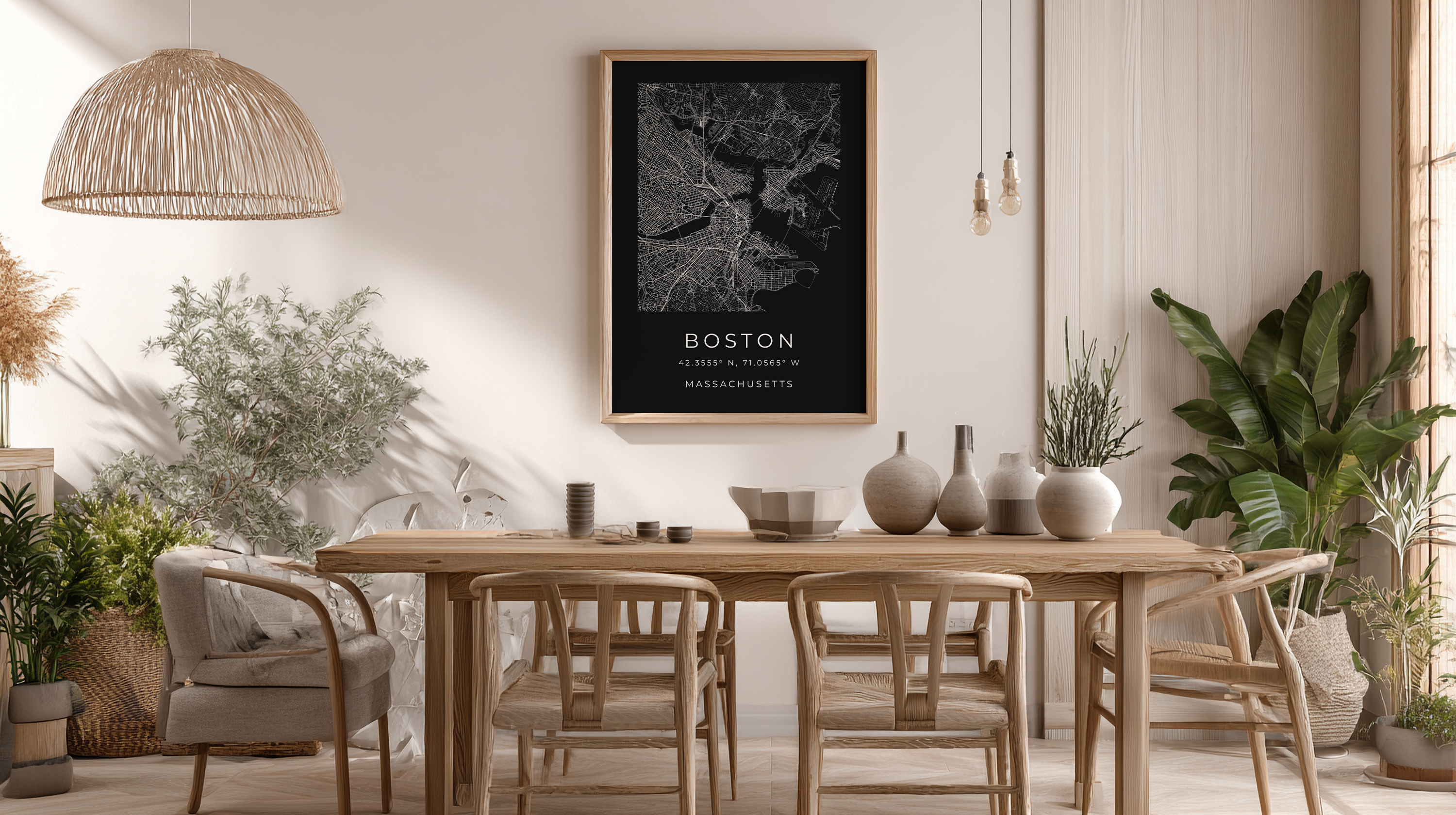 Boston Minimalist City Map