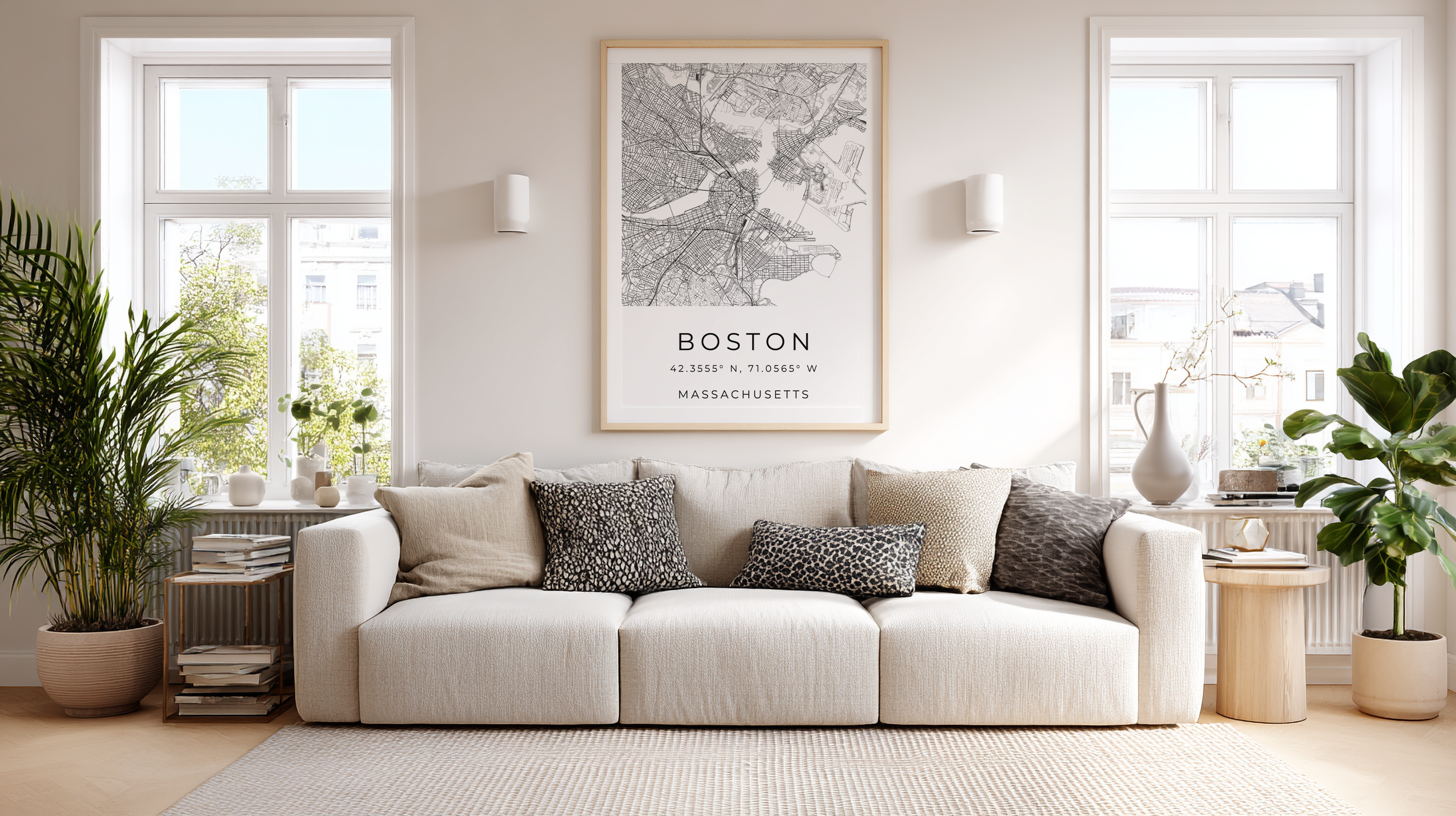 Boston Minimalist City Map