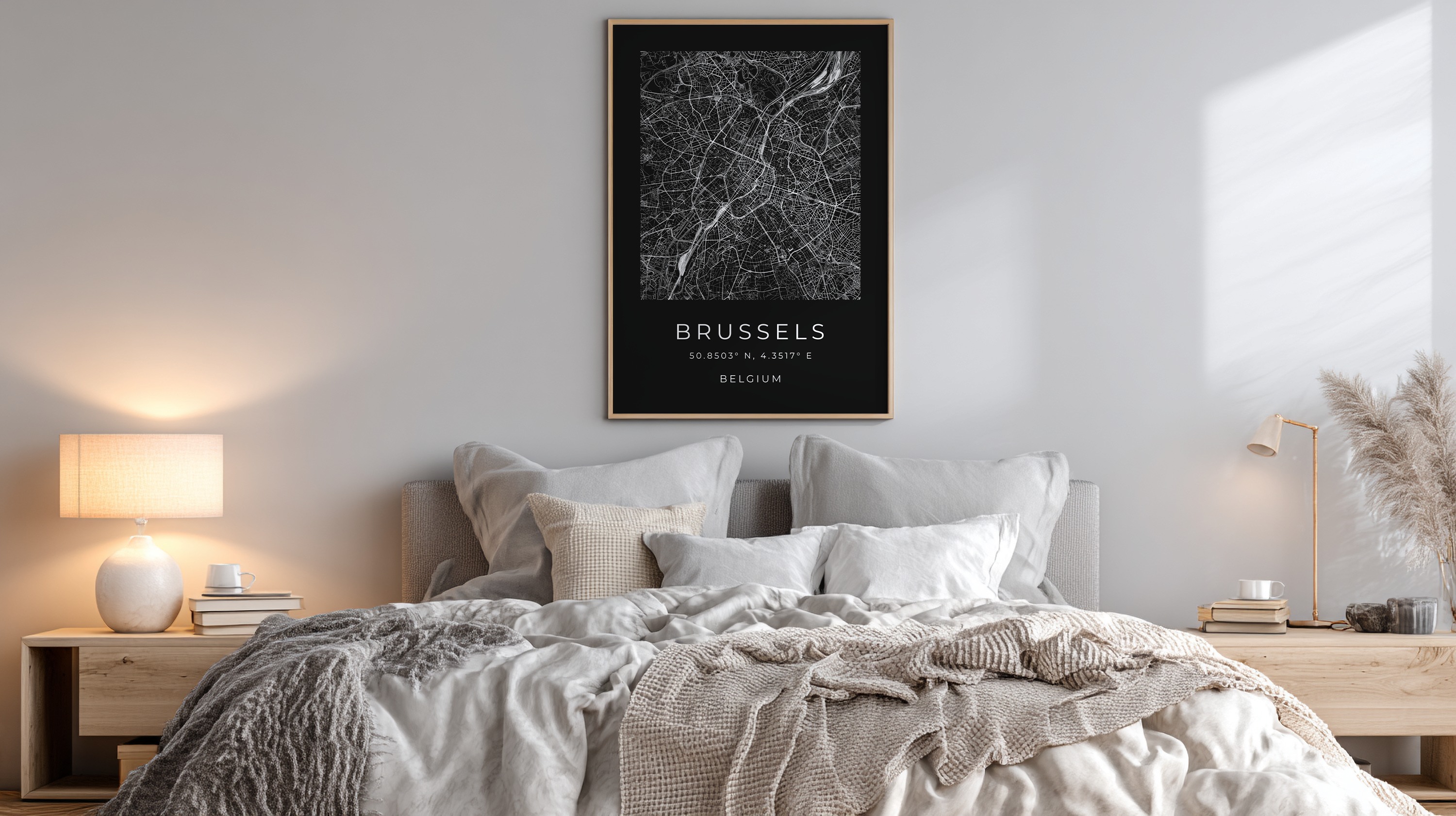 Brussels Minimalist City Map