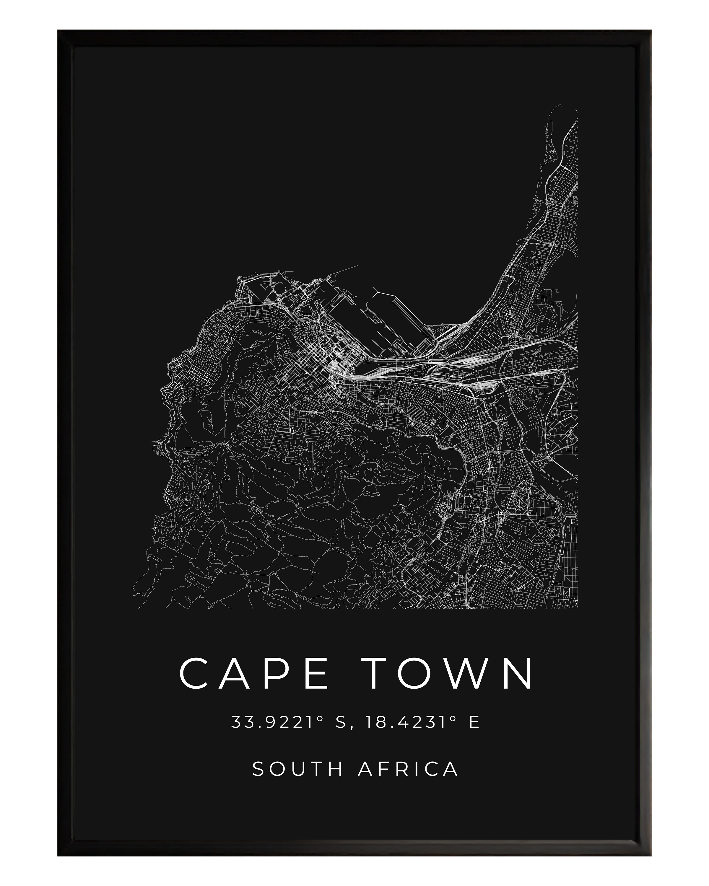 Cape Town Minimalist City Map