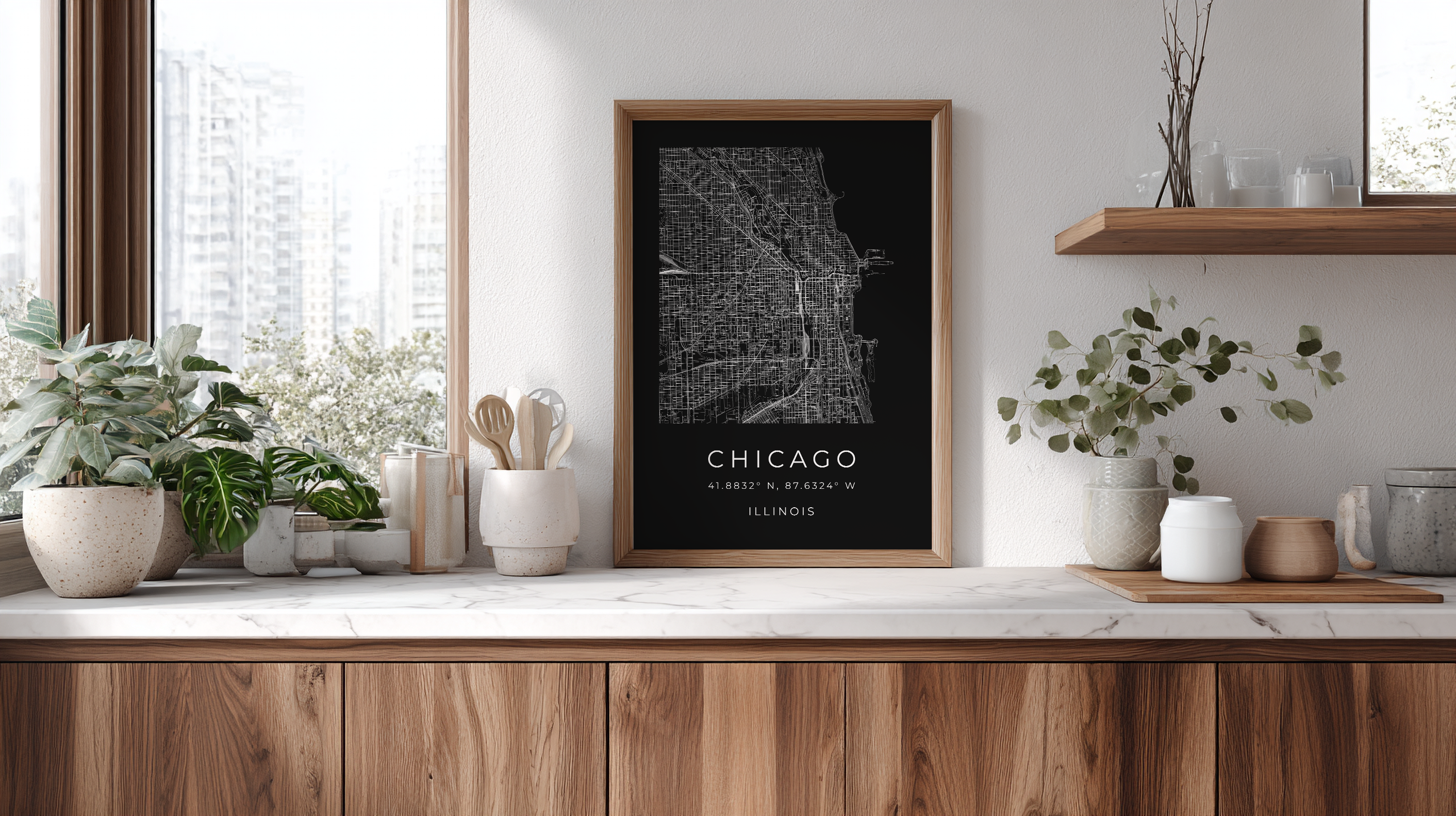 Chicago Minimalist City Map