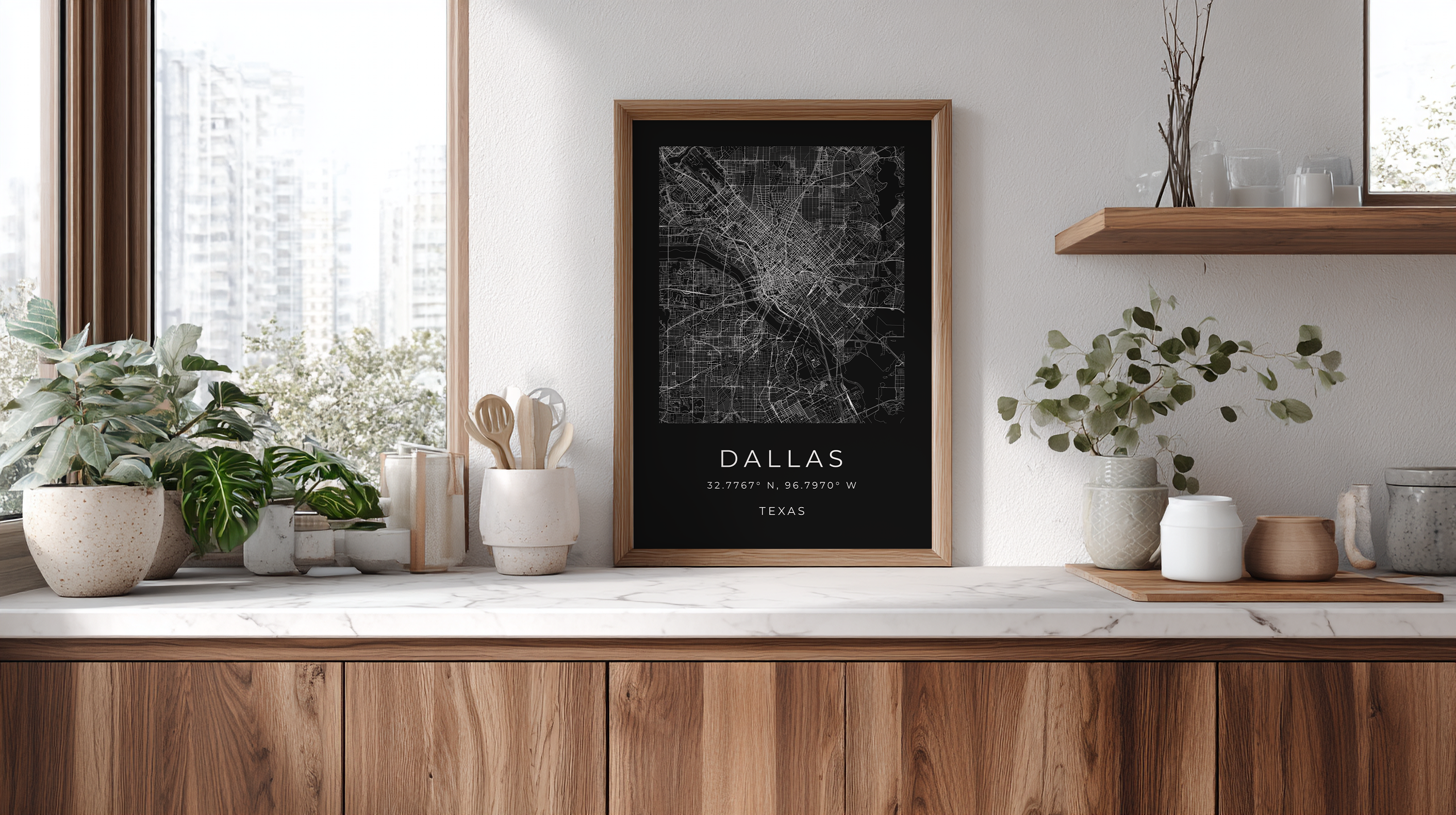 Dallas Minimalist City Map