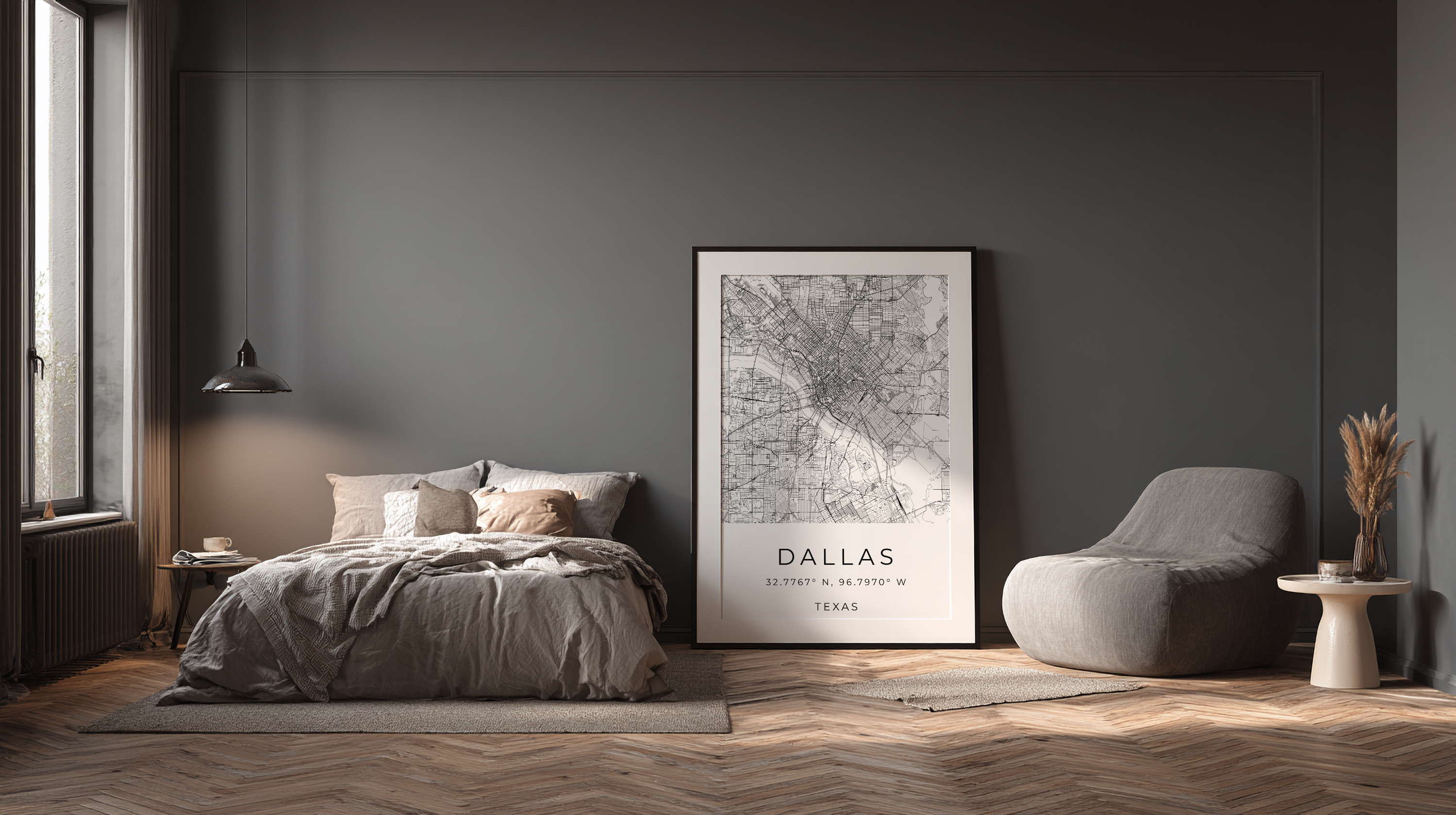 Dallas Minimalist City Map