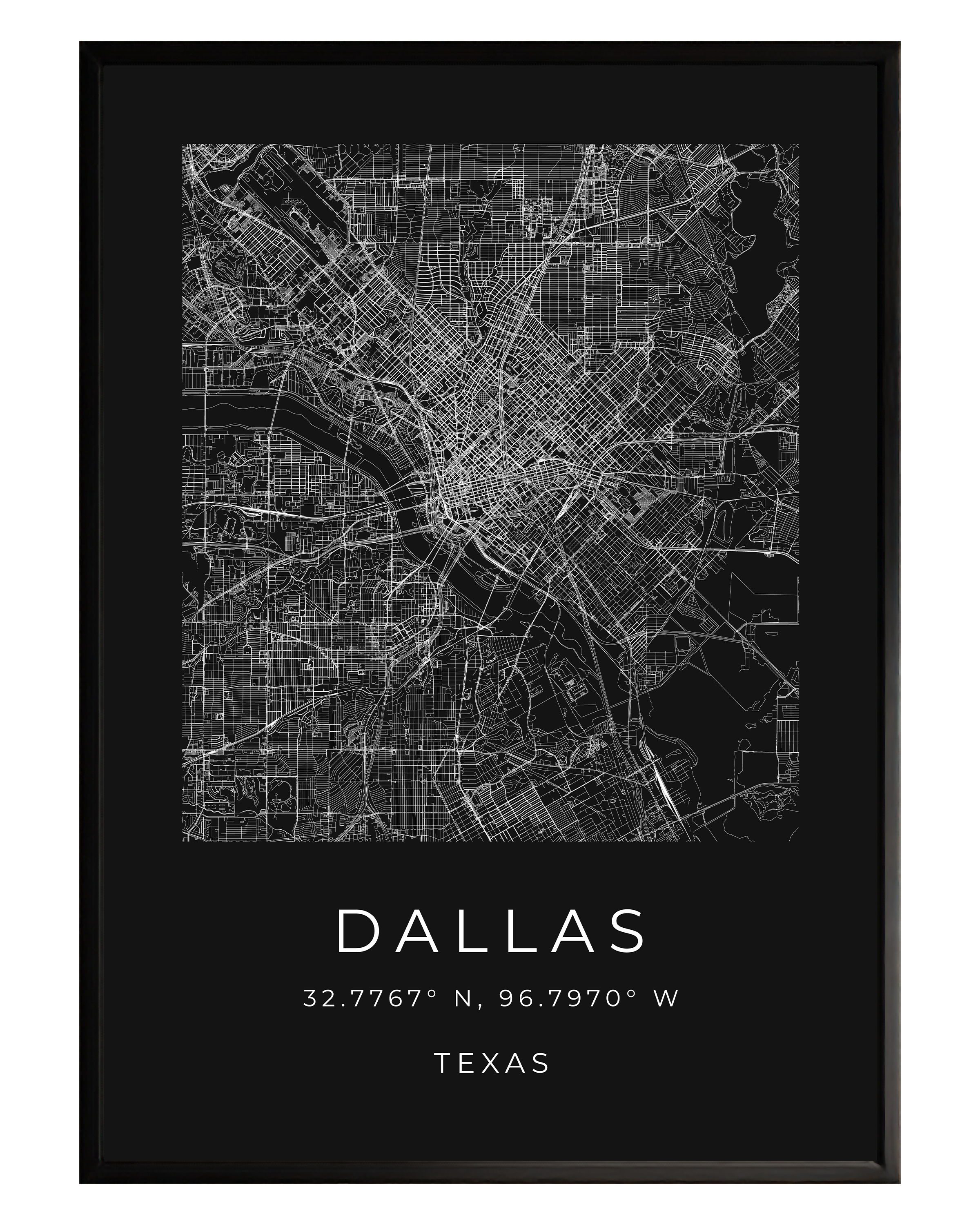Dallas Minimalist City Map