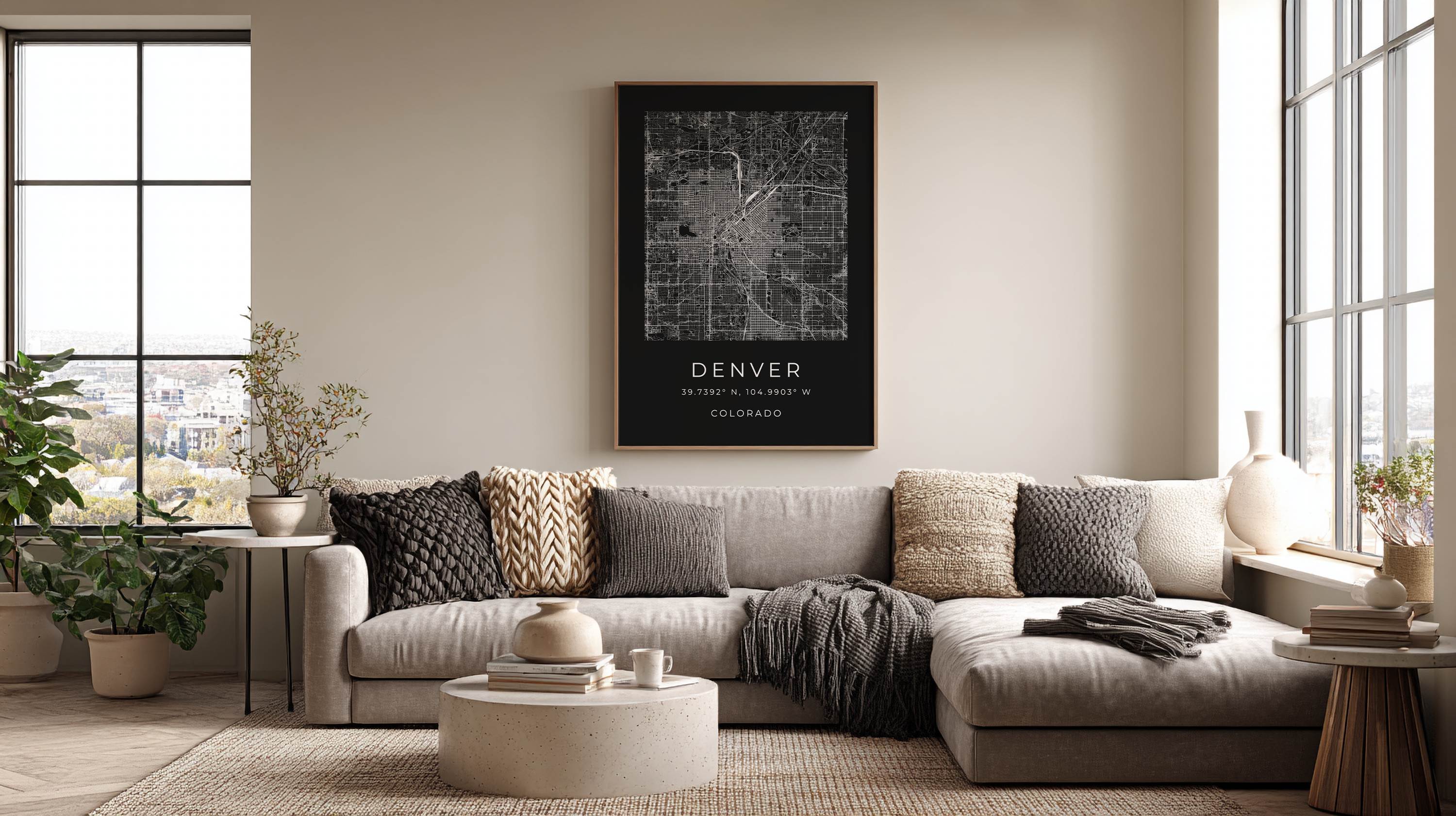 Denver Minimalist City Map