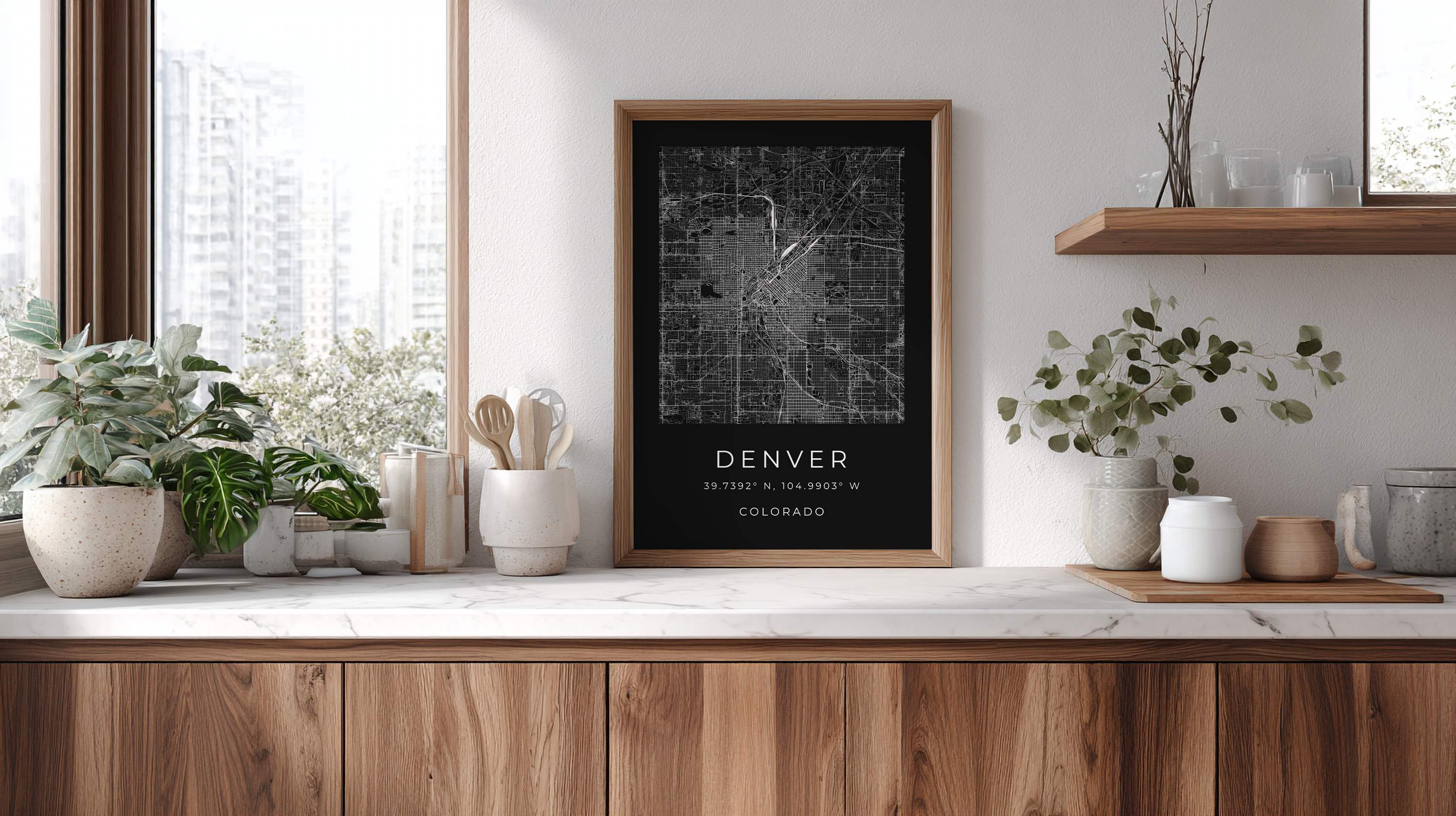 Denver Minimalist City Map