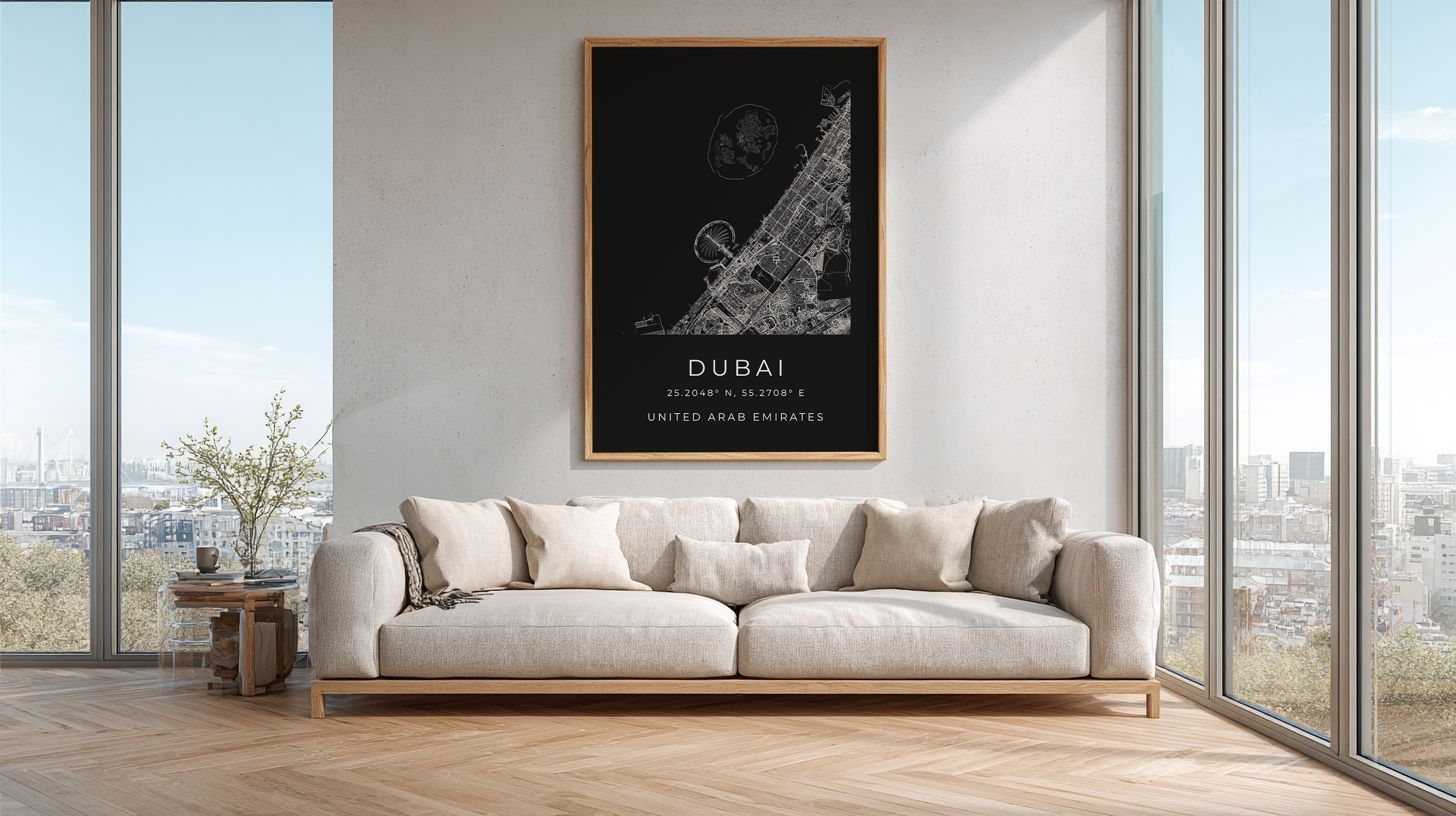 Dubai Minimalist City Map