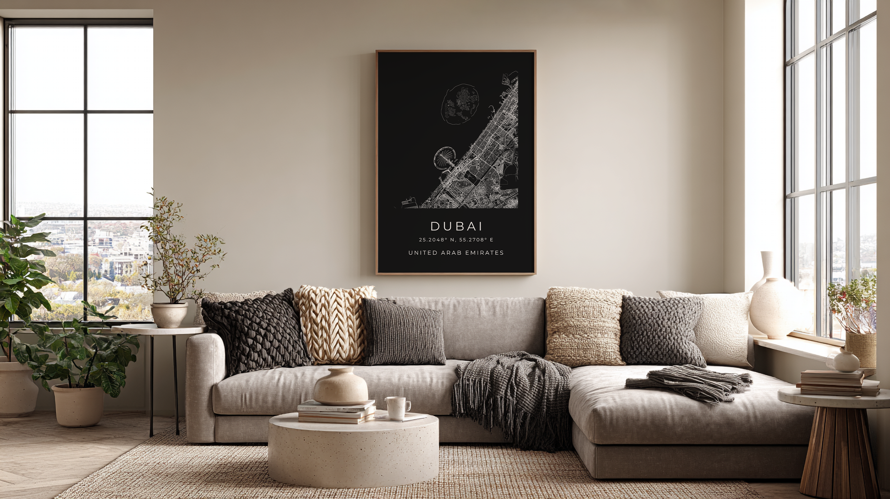 Dubai Minimalist City Map