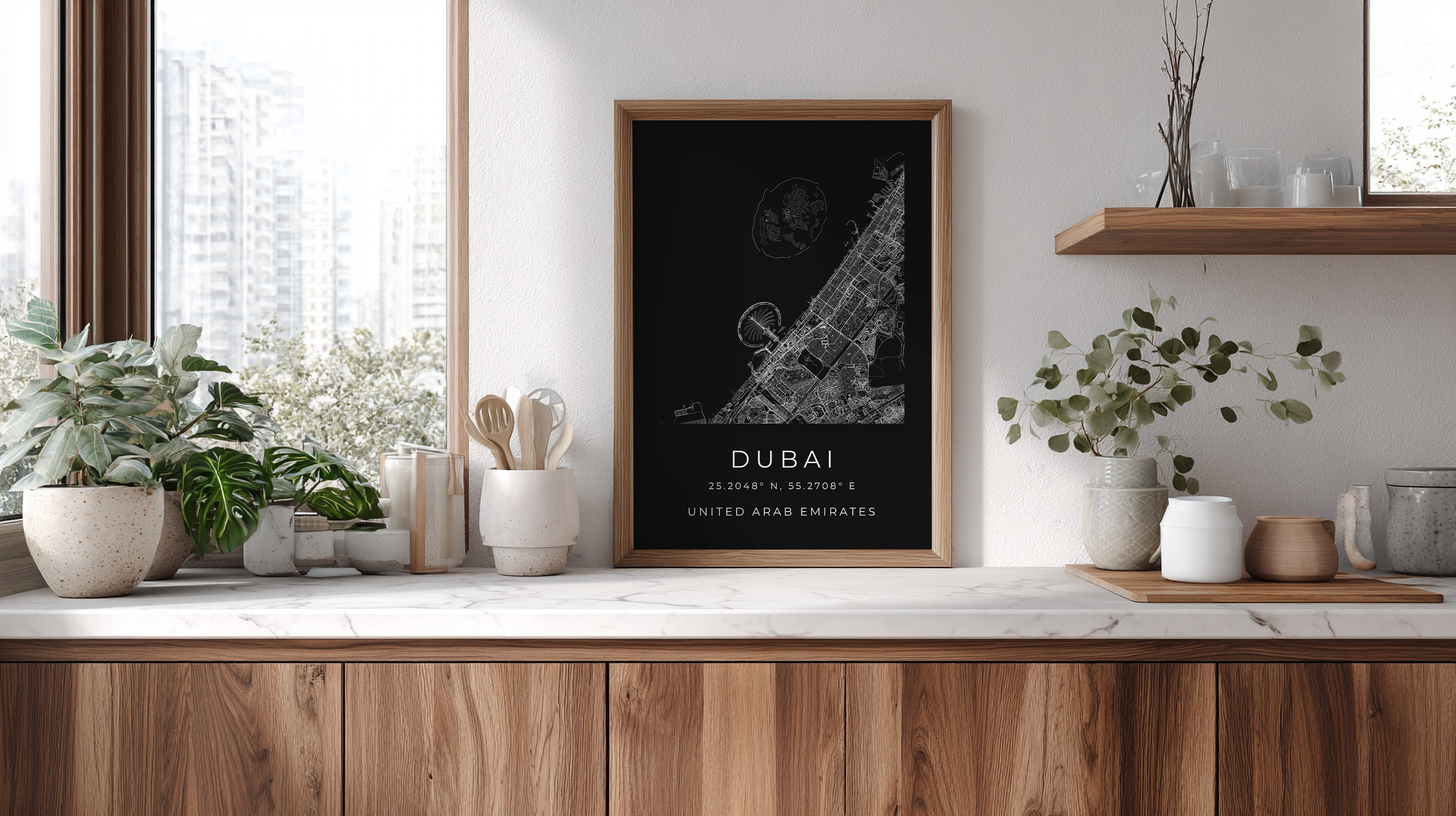 Dubai Minimalist City Map