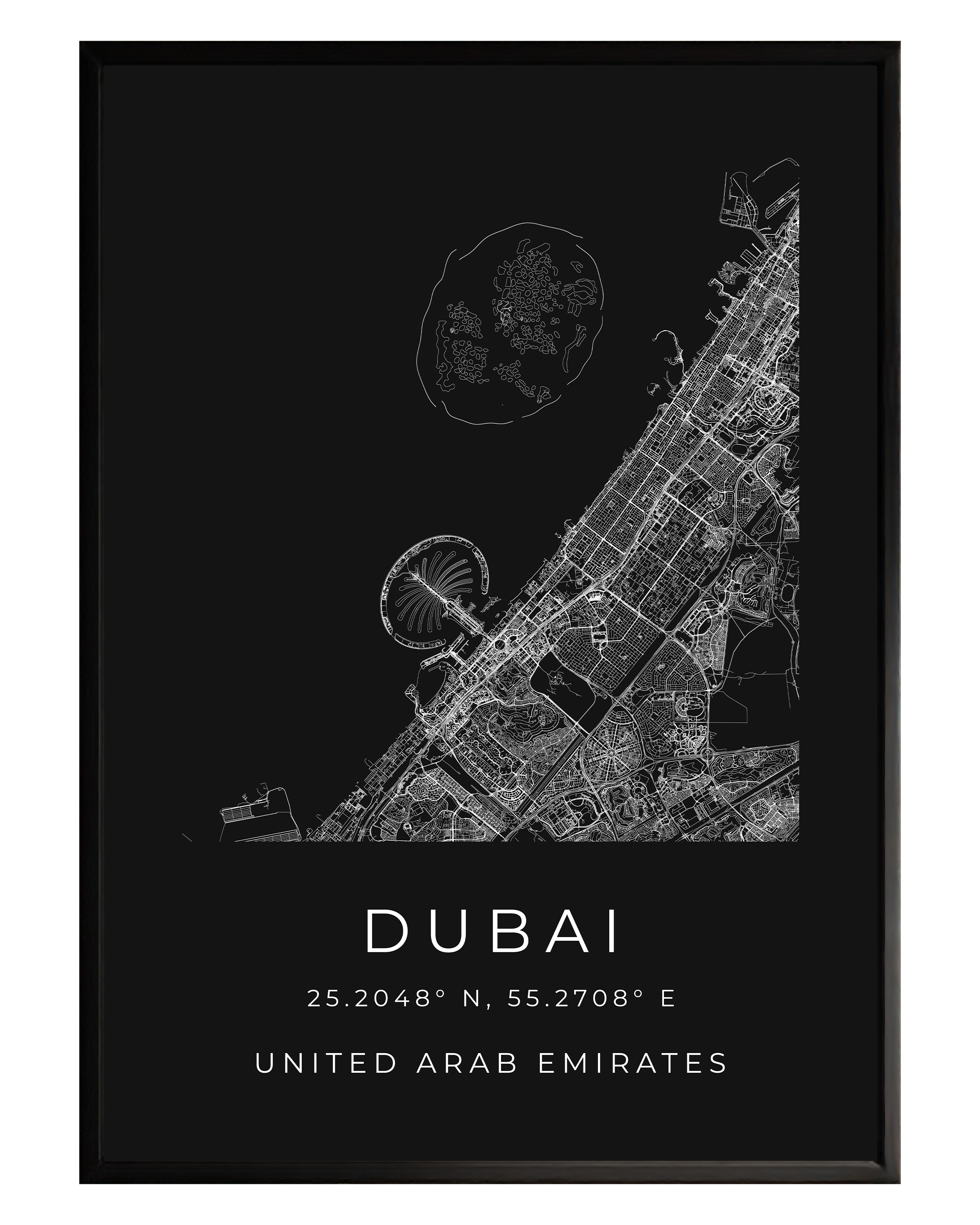 Dubai Minimalist City Map