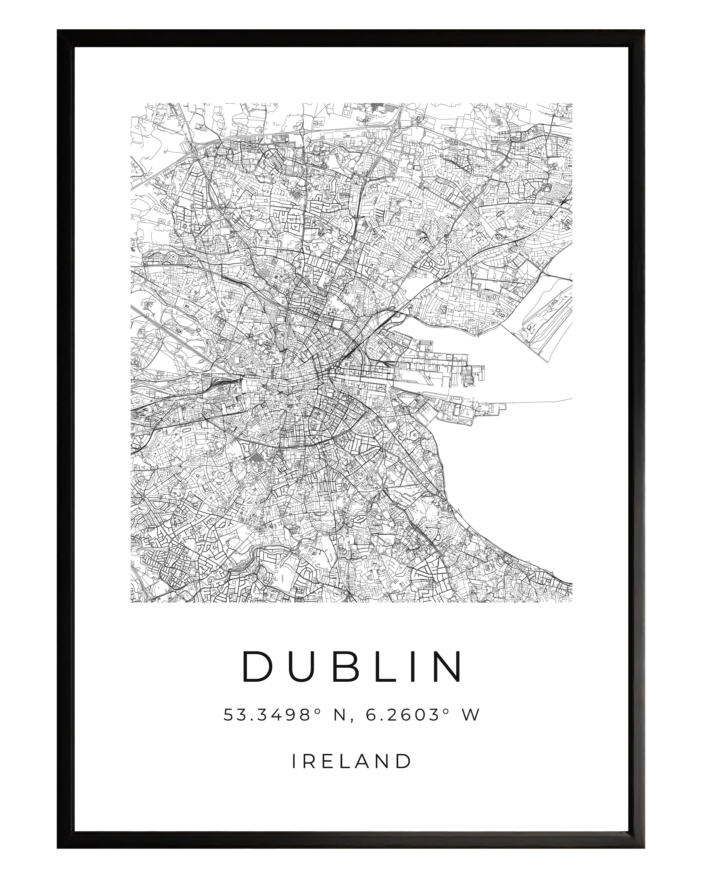 Dublin Minimalist City Map