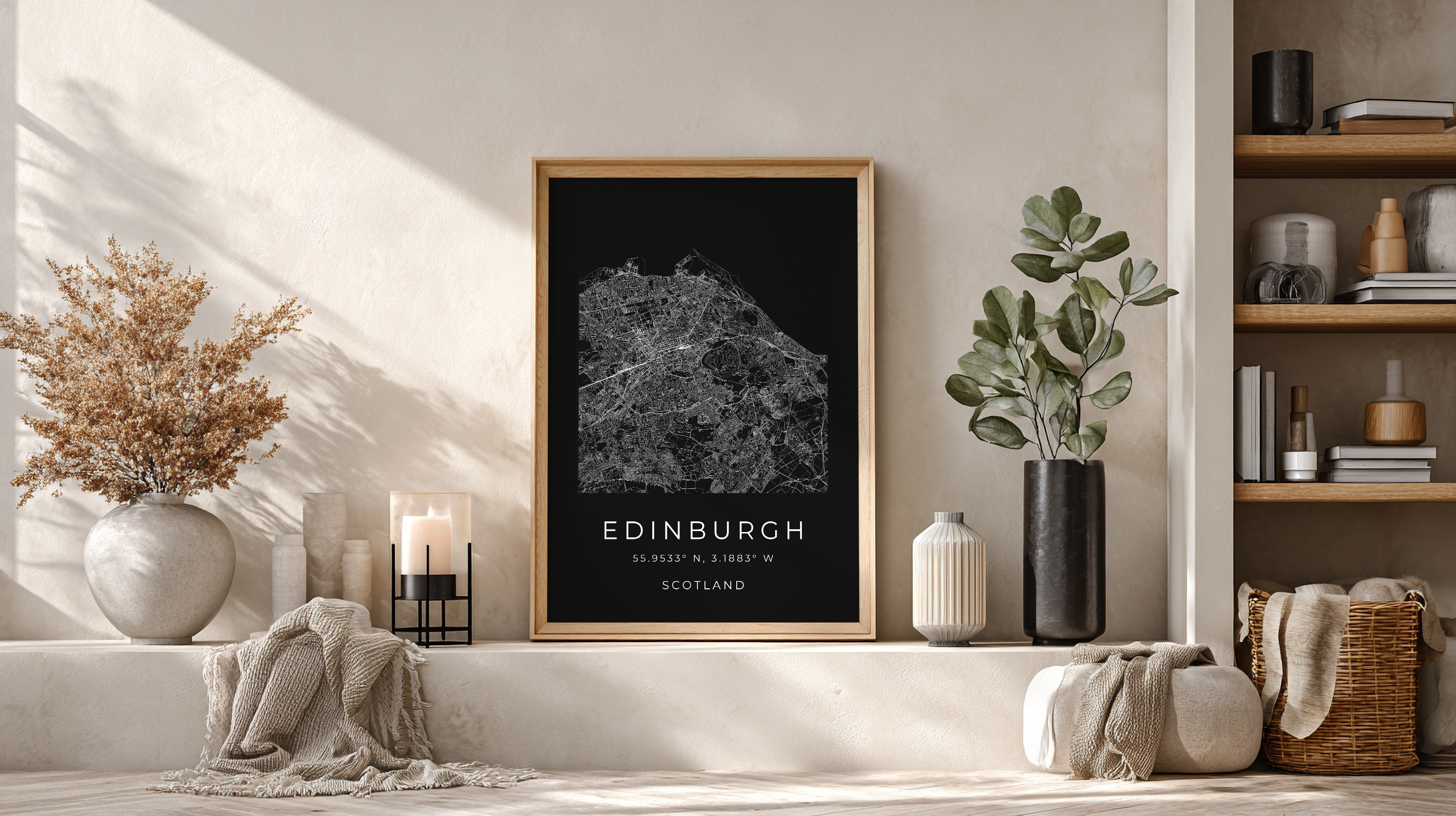 Edinburgh Minimalist City Map