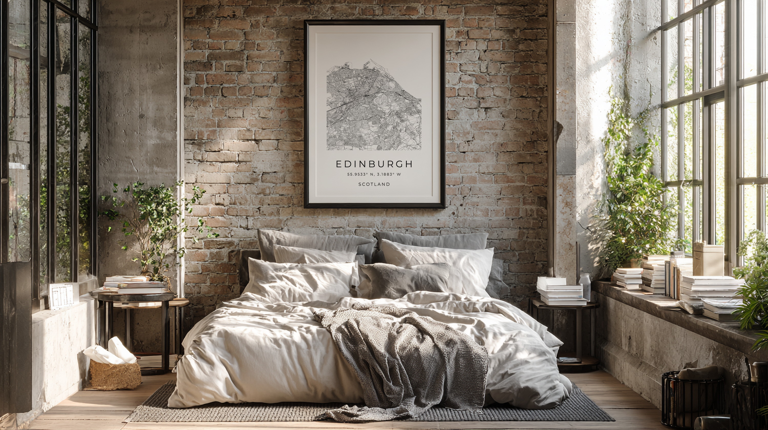 Edinburgh Minimalist City Map