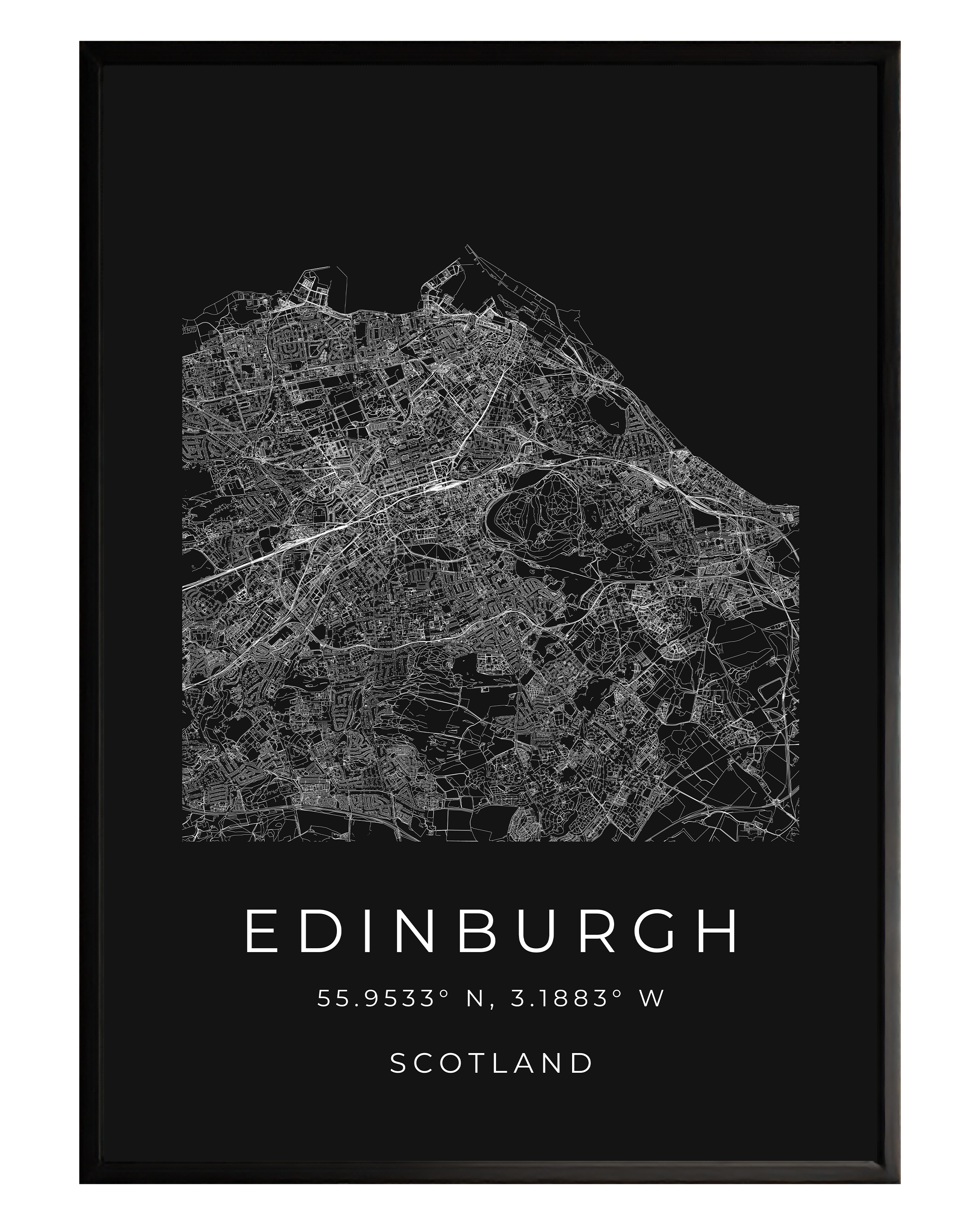 Edinburgh Minimalist City Map