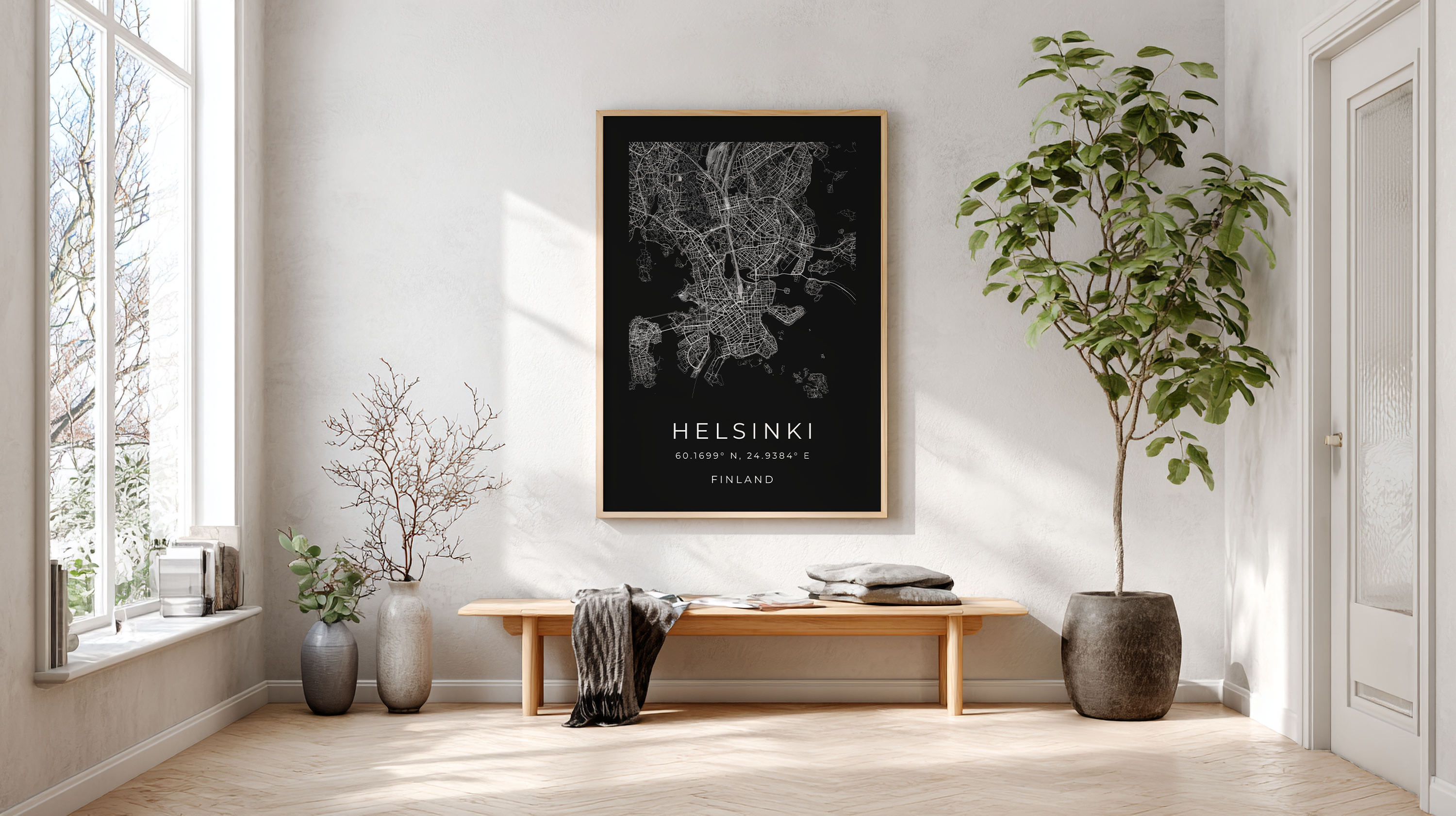 Helsinki Minimalist City Map