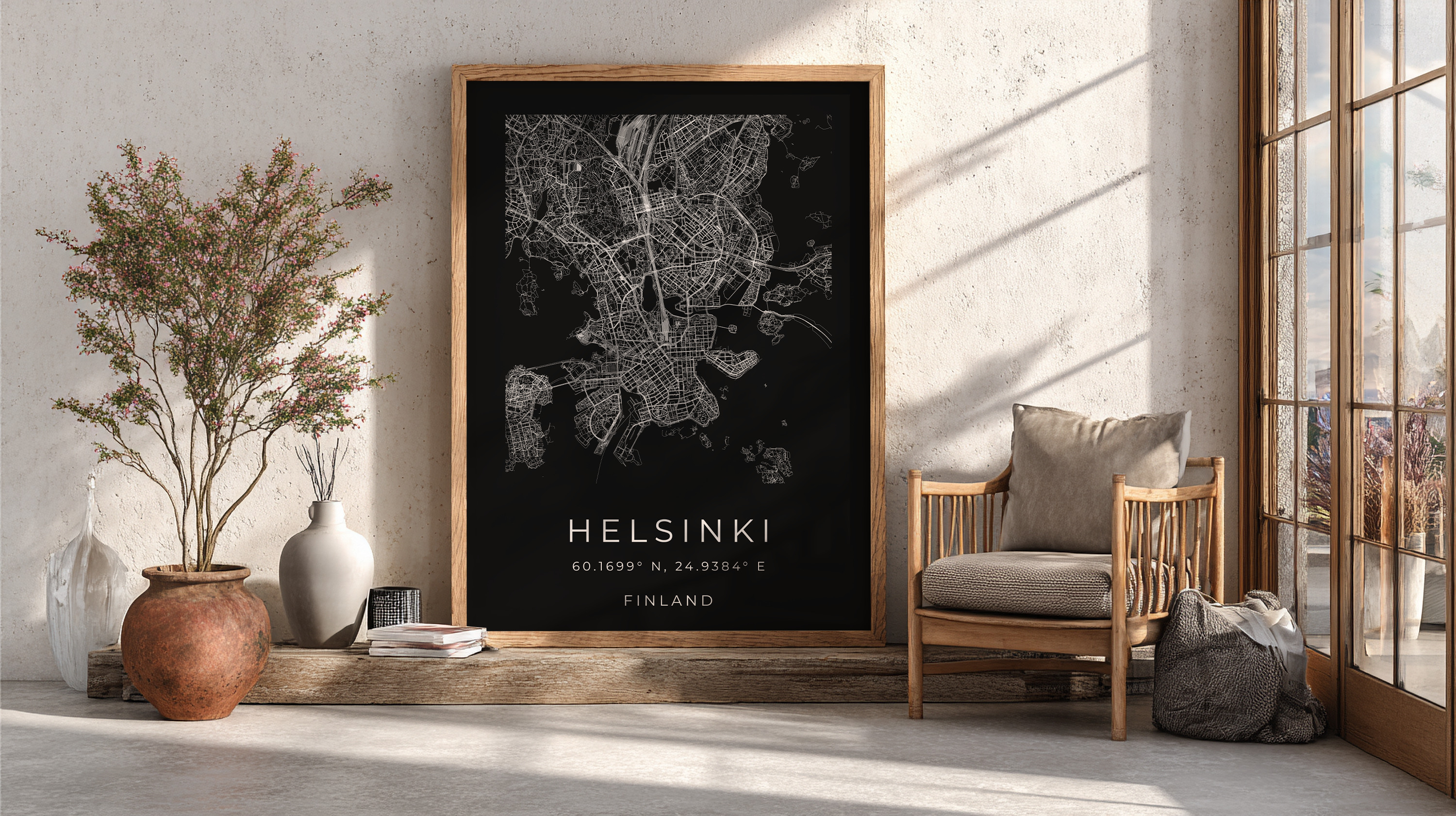 Helsinki Minimalist City Map