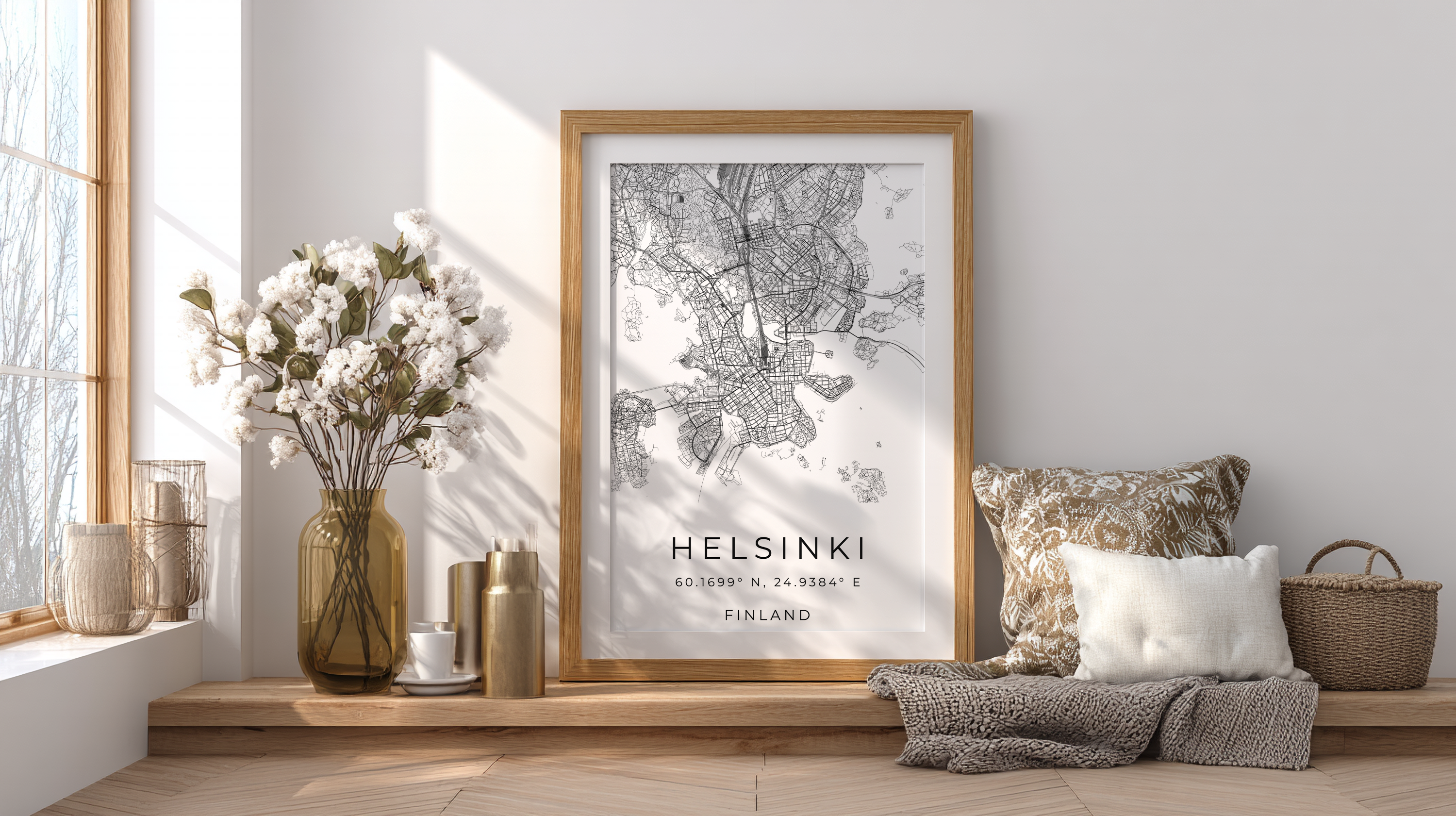 Helsinki Minimalist City Map
