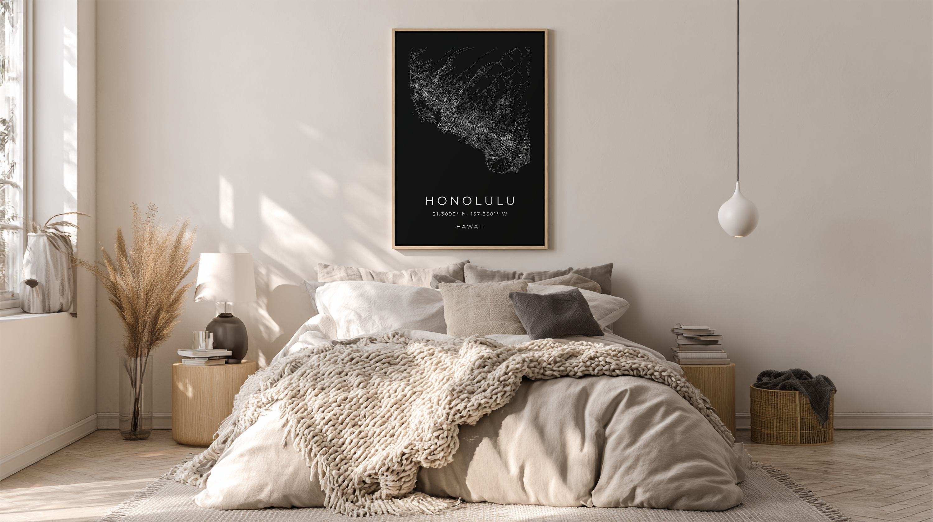 Honolulu Minimalist City Map