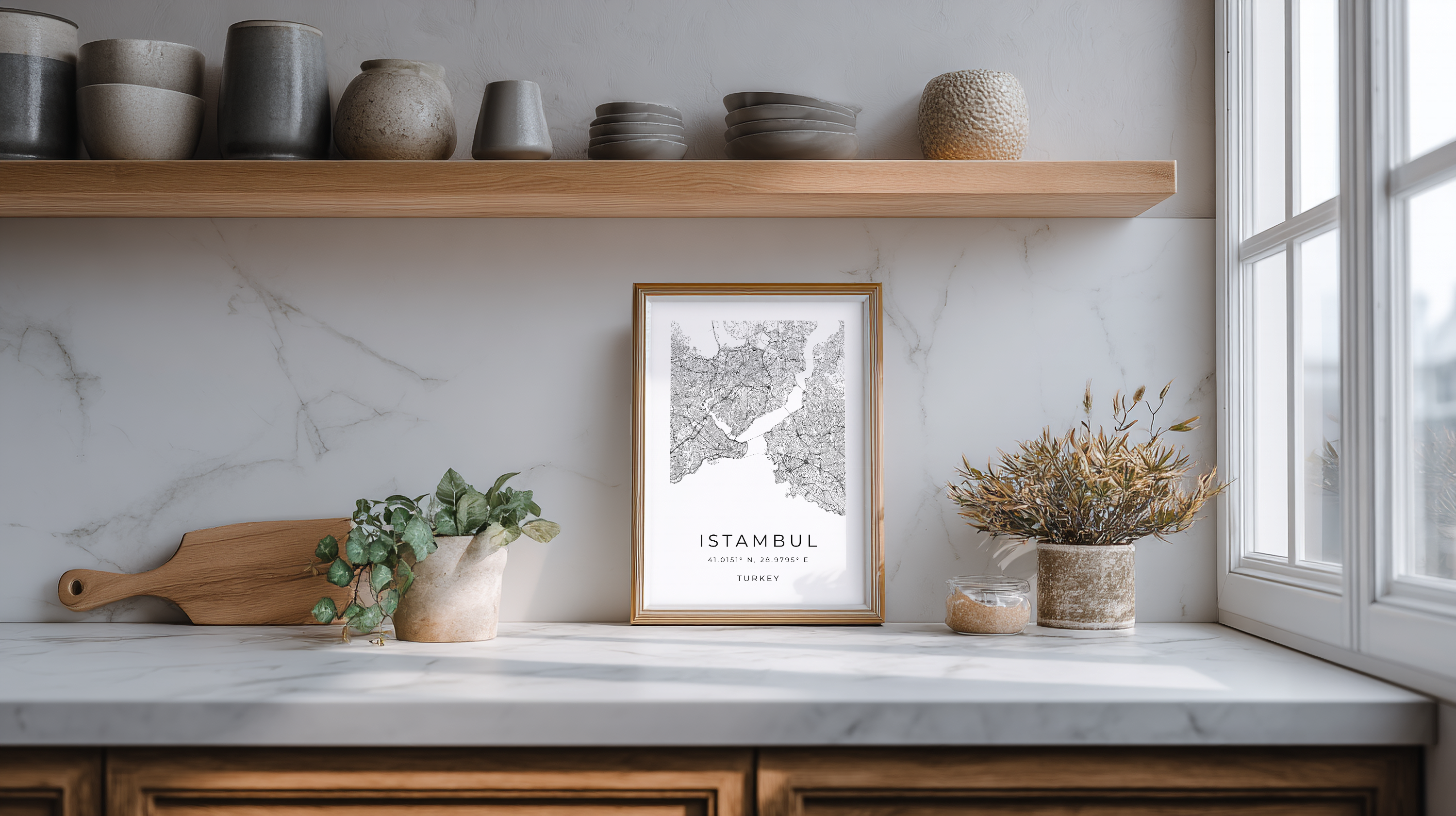 Istambul Minimalist City Map