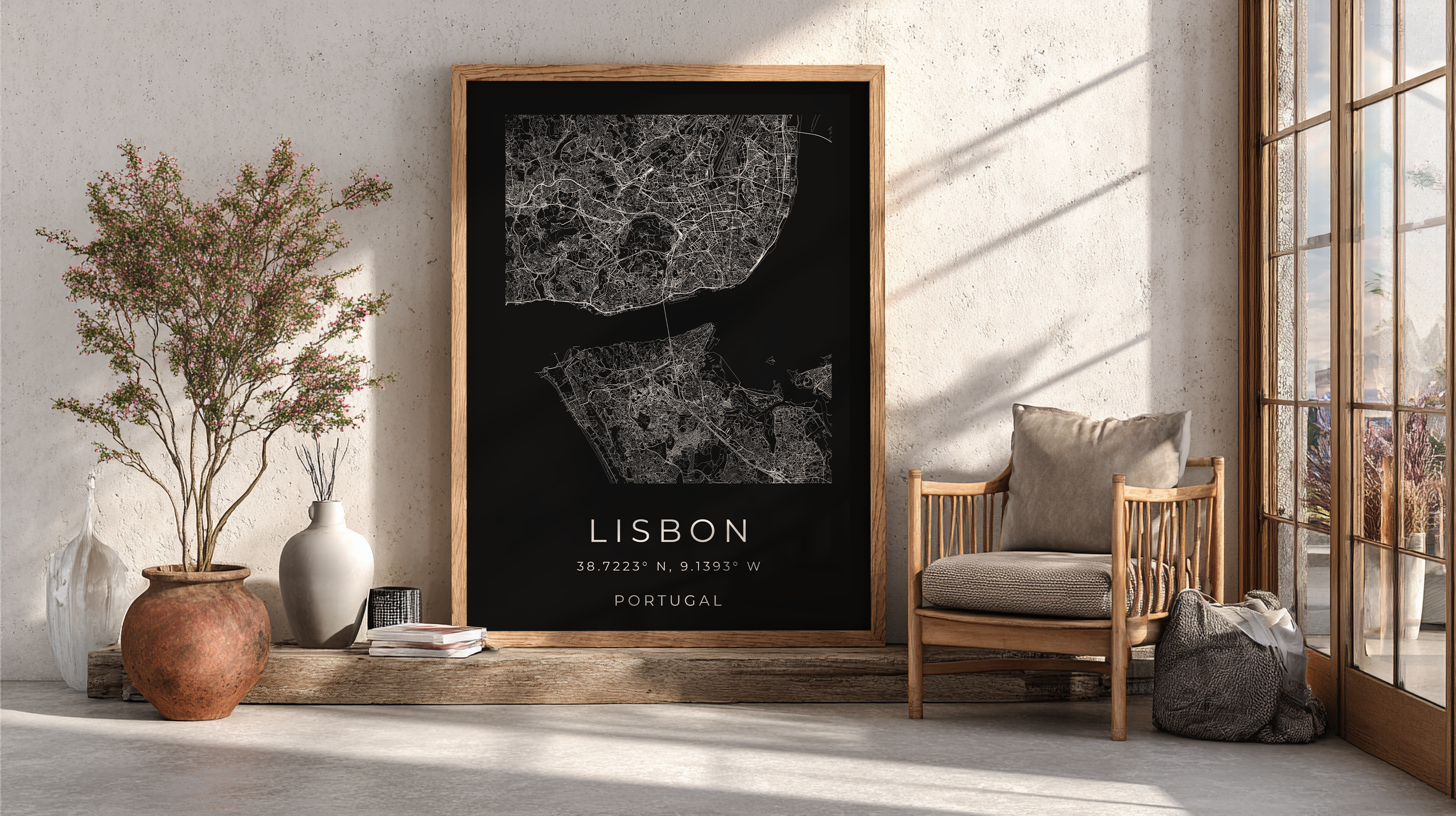 Lisbon Minimalist City Map