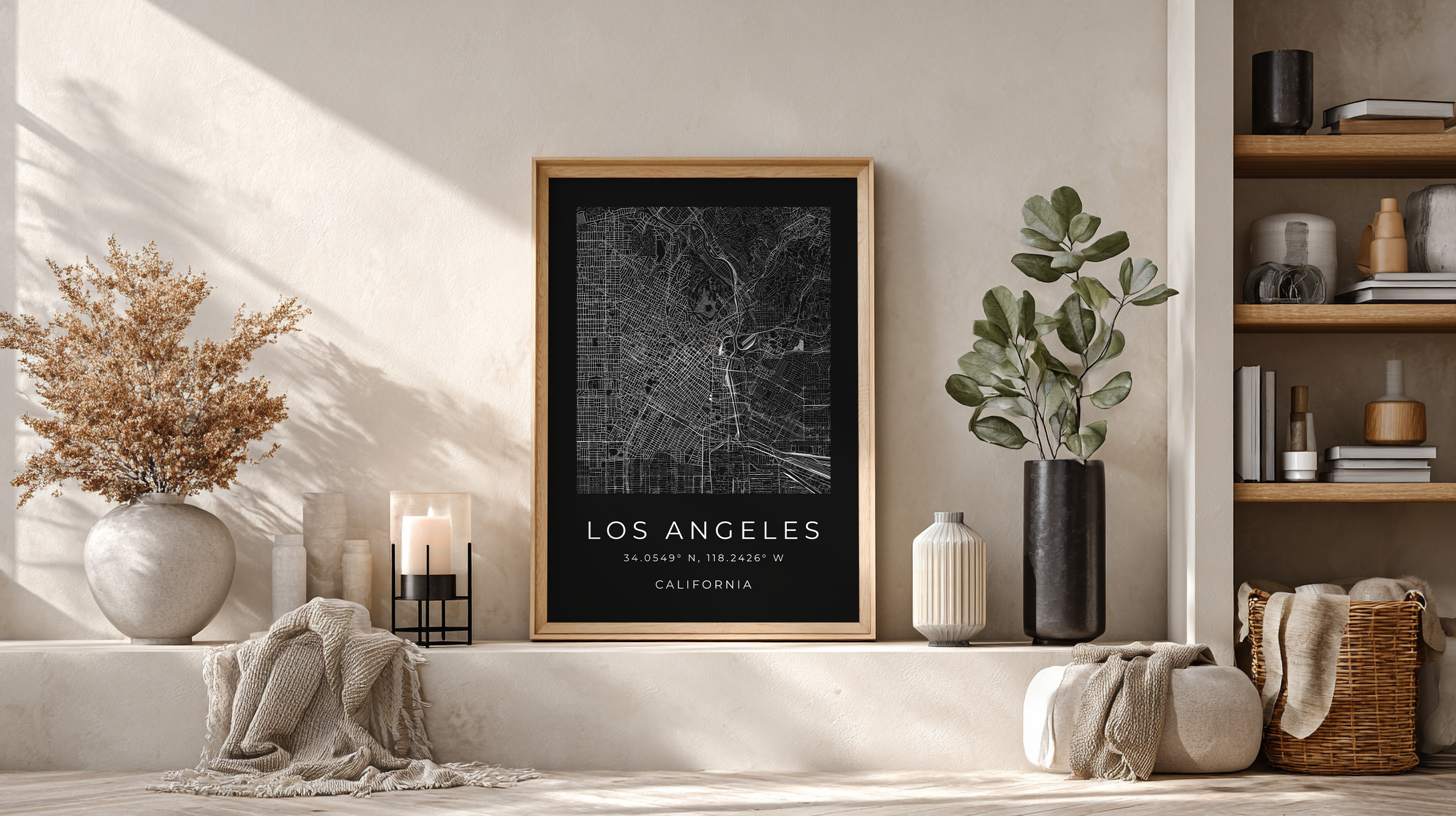 Los Angeles Minimalist City Map