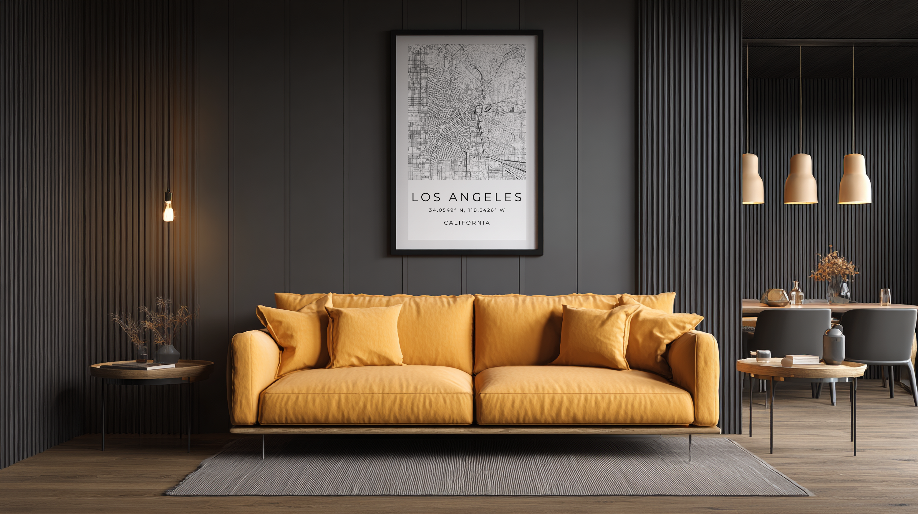 Los Angeles Minimalist City Map