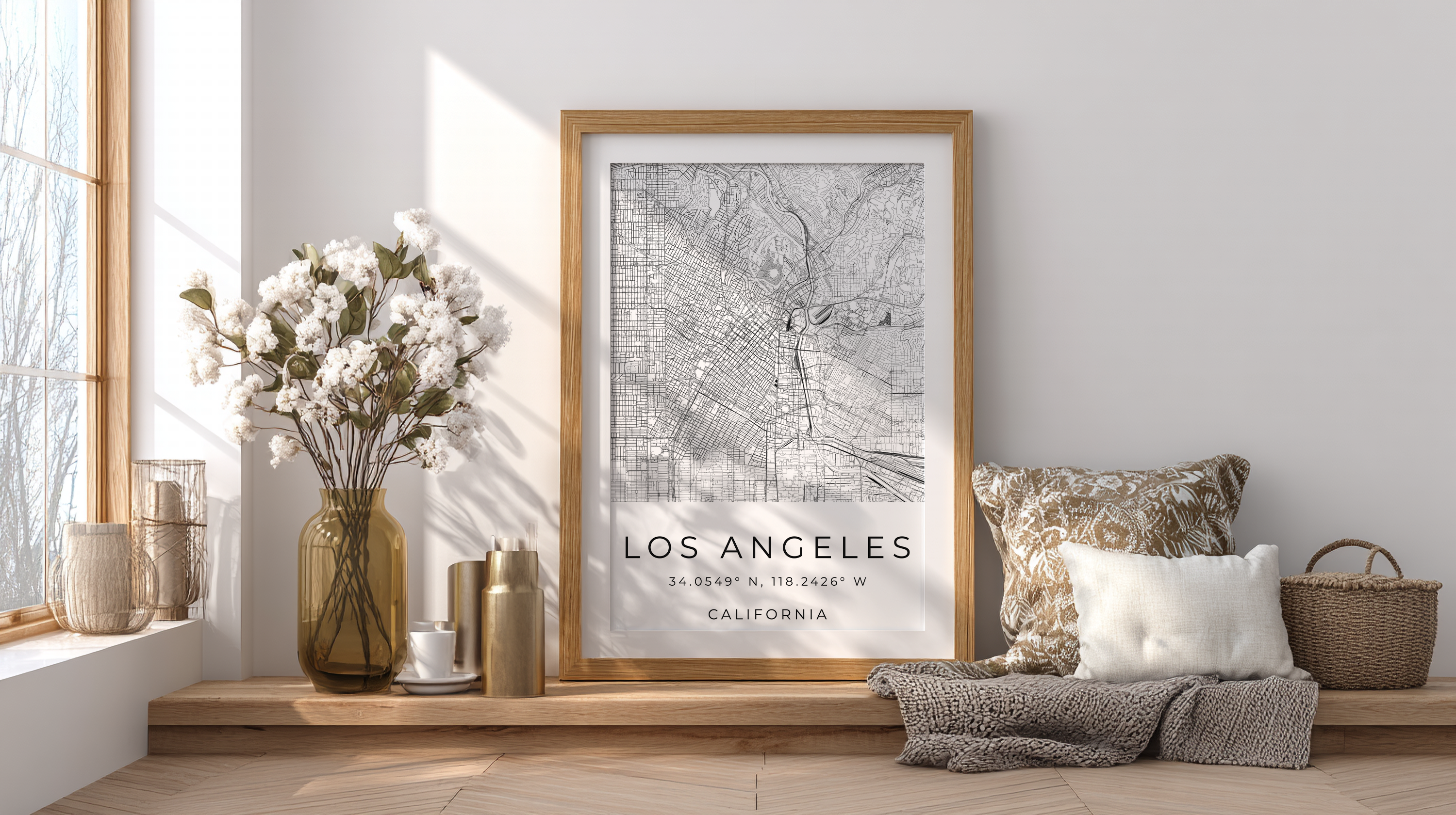 Los Angeles Minimalist City Map