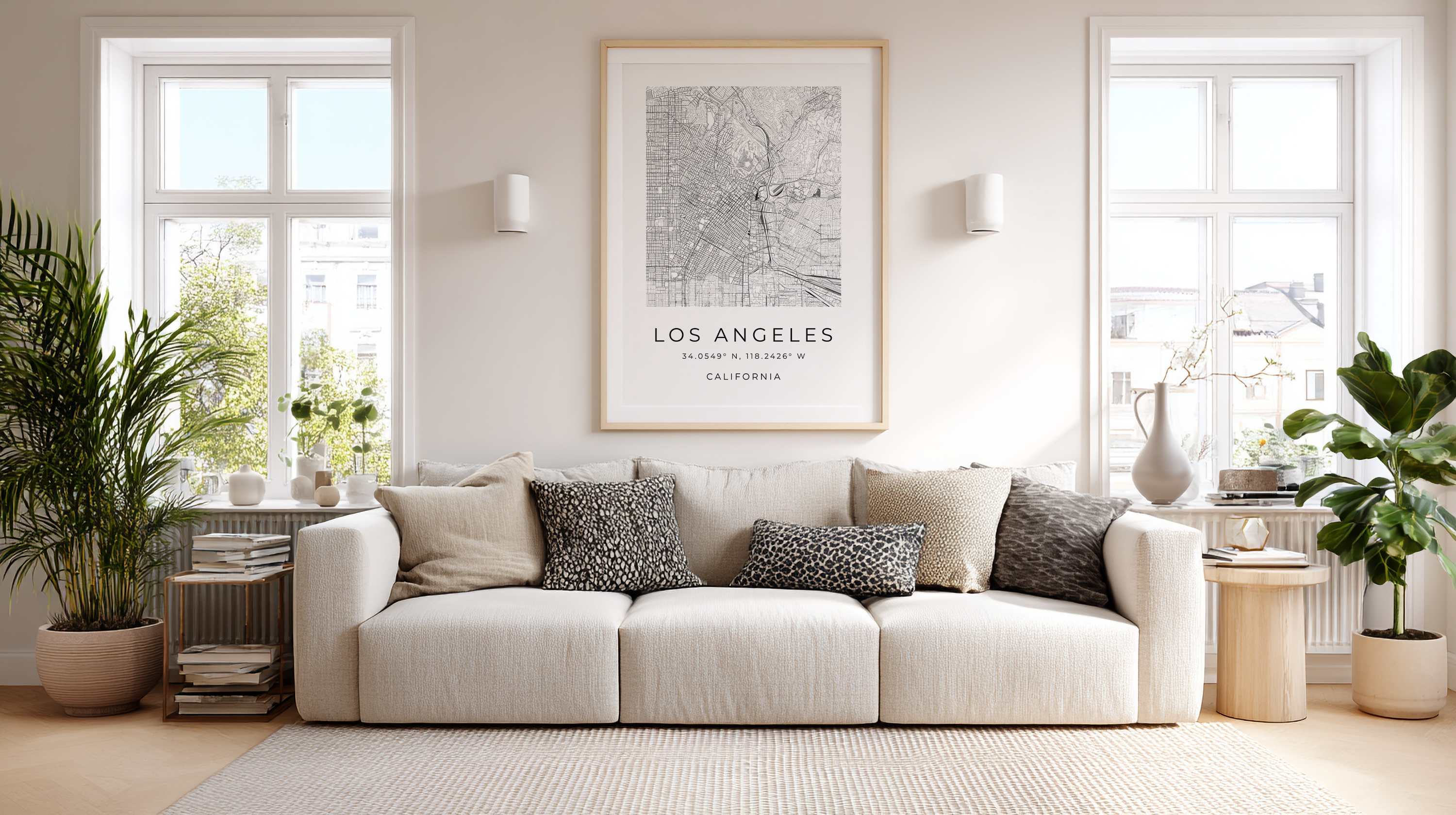 Los Angeles Minimalist City Map