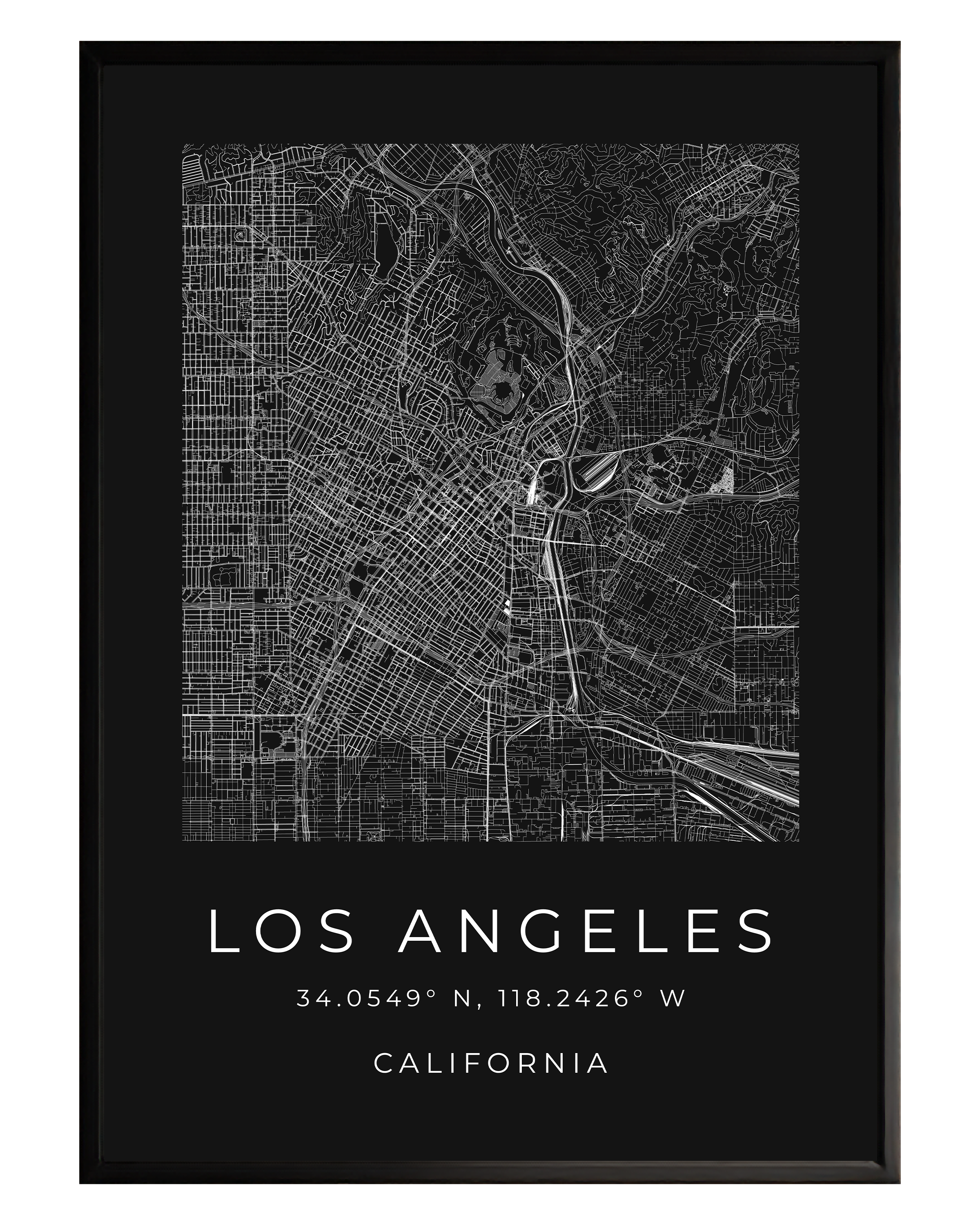 Los Angeles Minimalist City Map