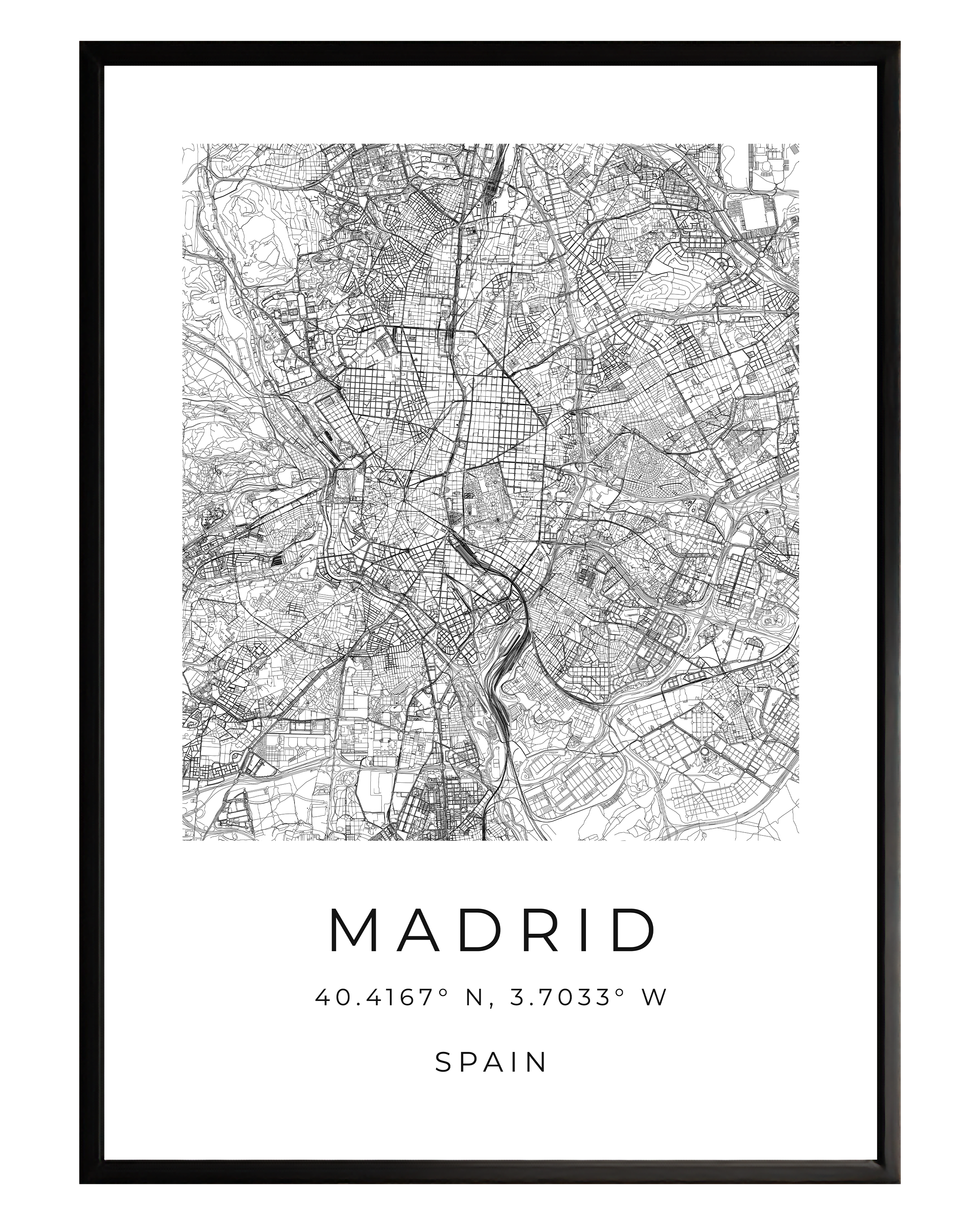 Madrid Minimalist City Map