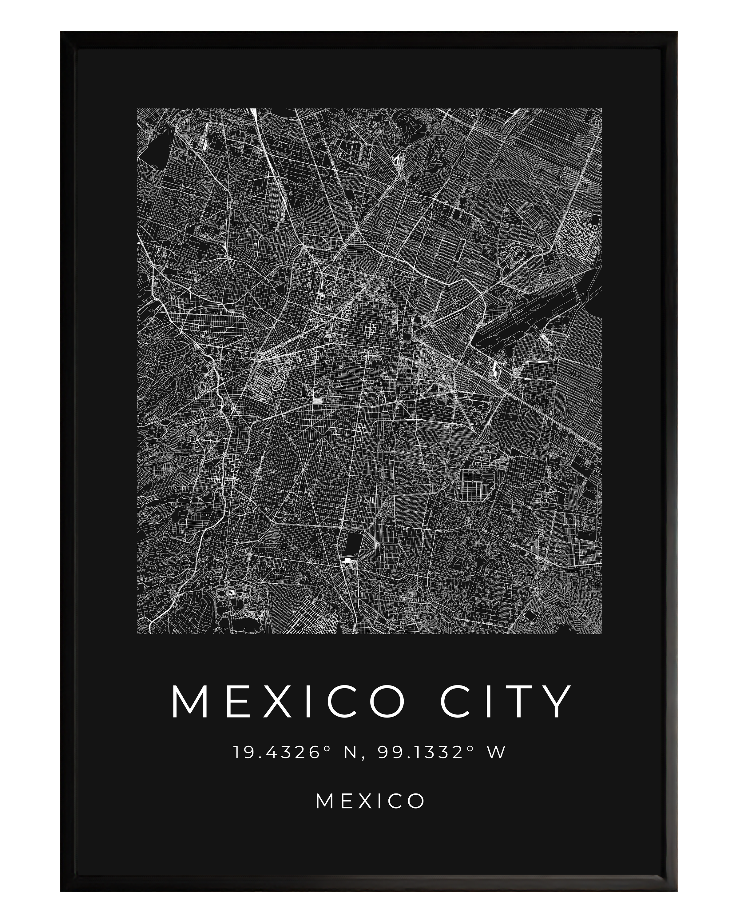 Mexico City Minimalist City Map