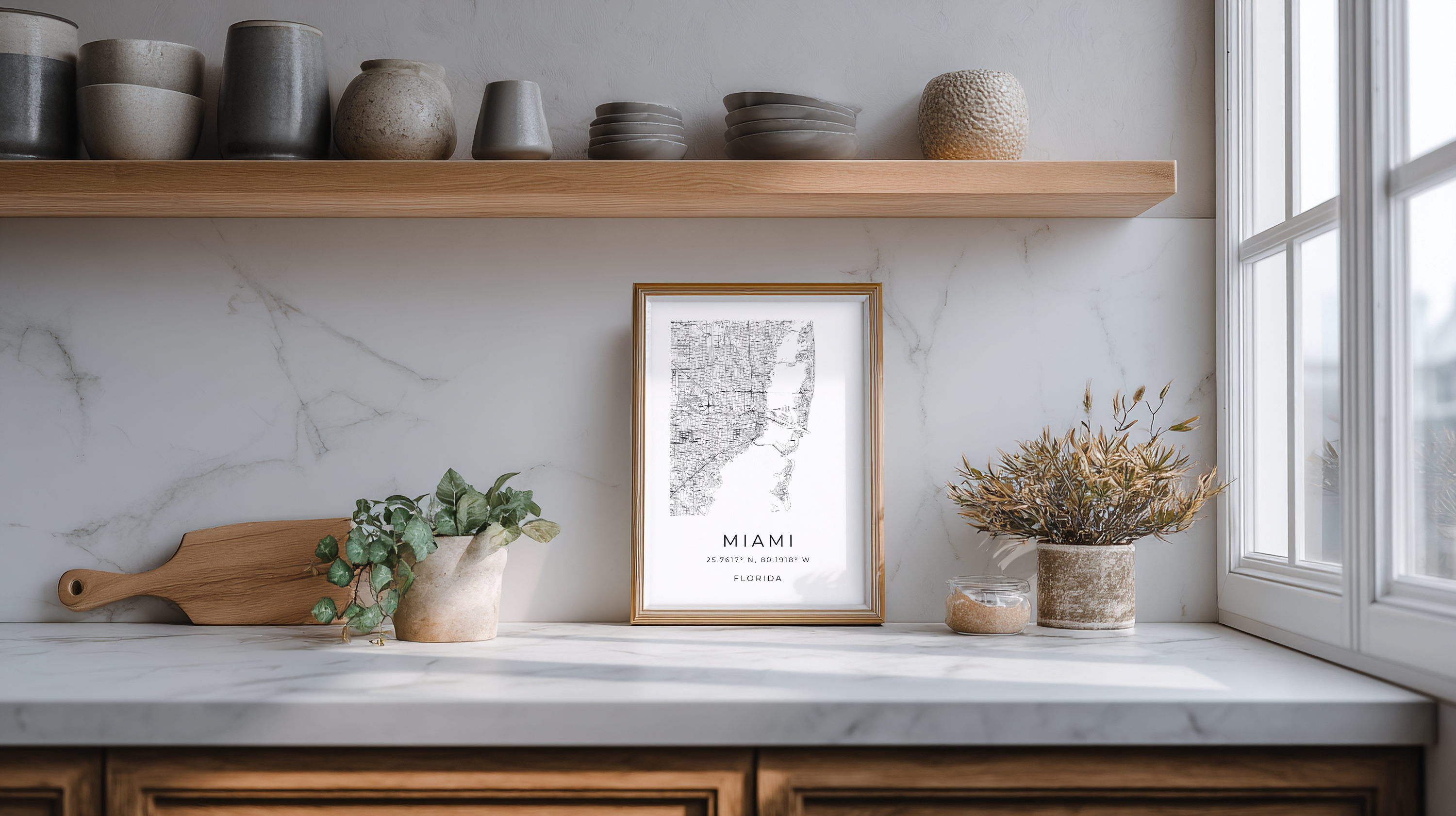 Miami Minimalist City Map