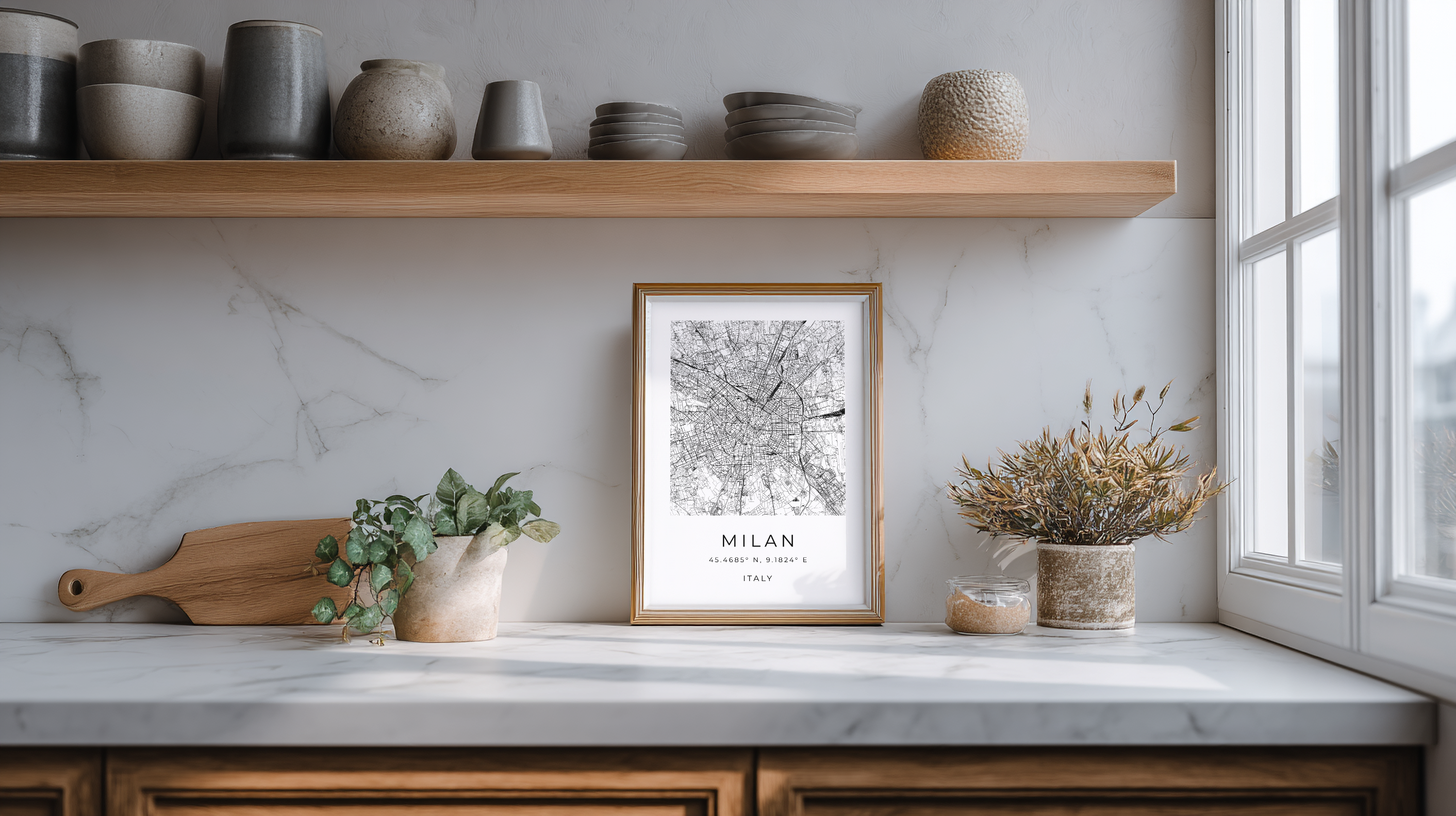 Milan Minimalist City Map