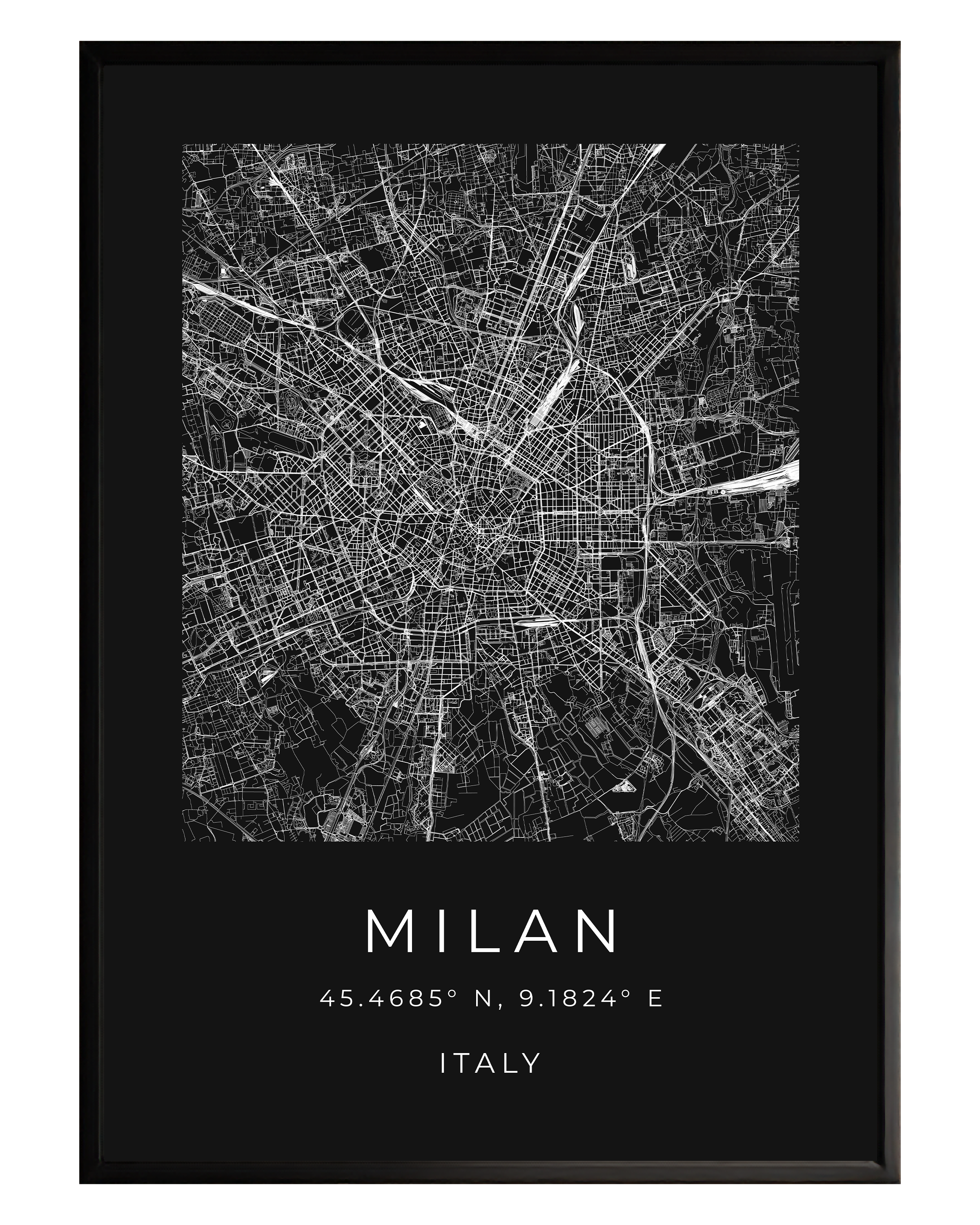 Milan Minimalist City Map