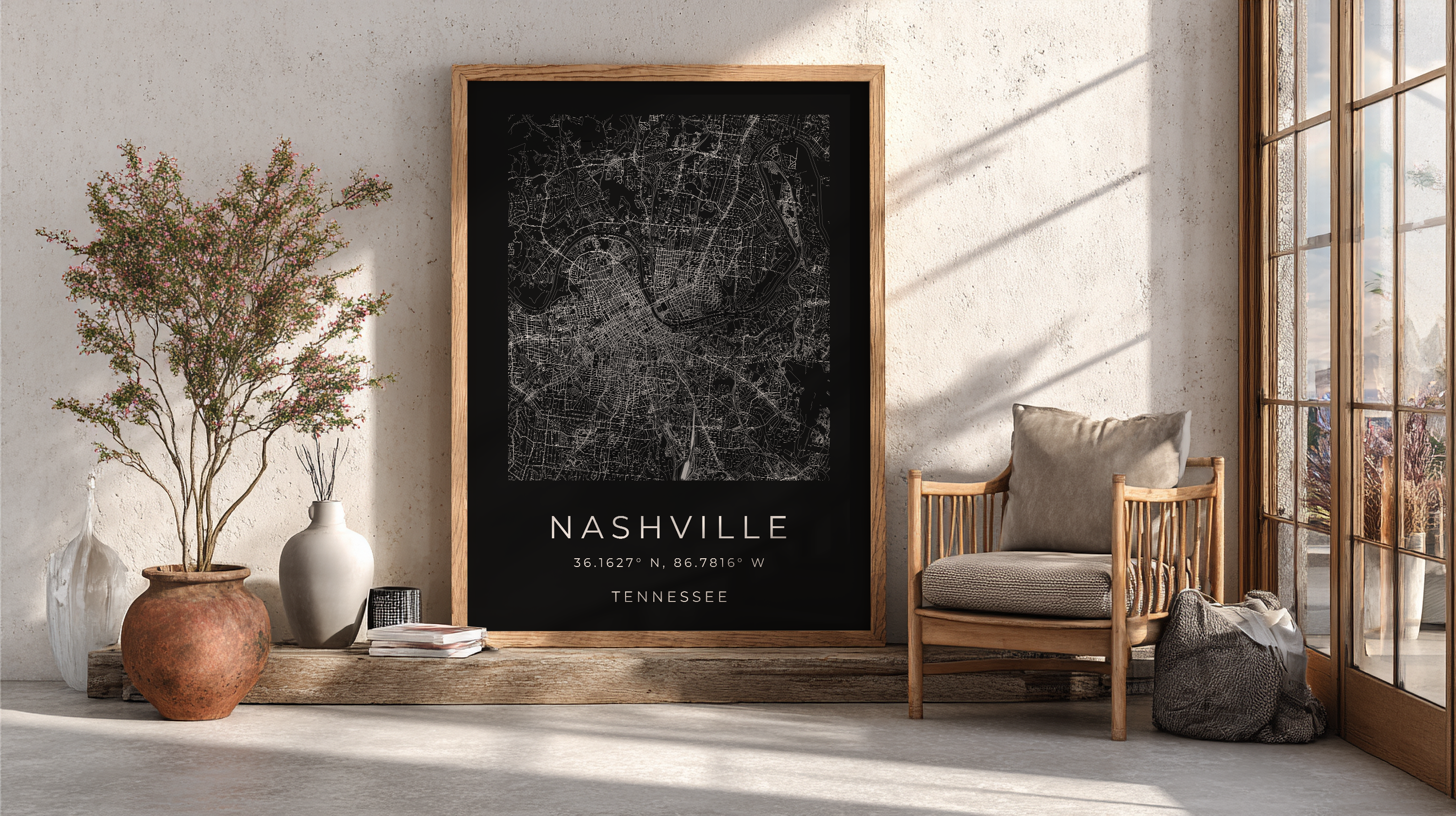 Nashville Minimalist City Map
