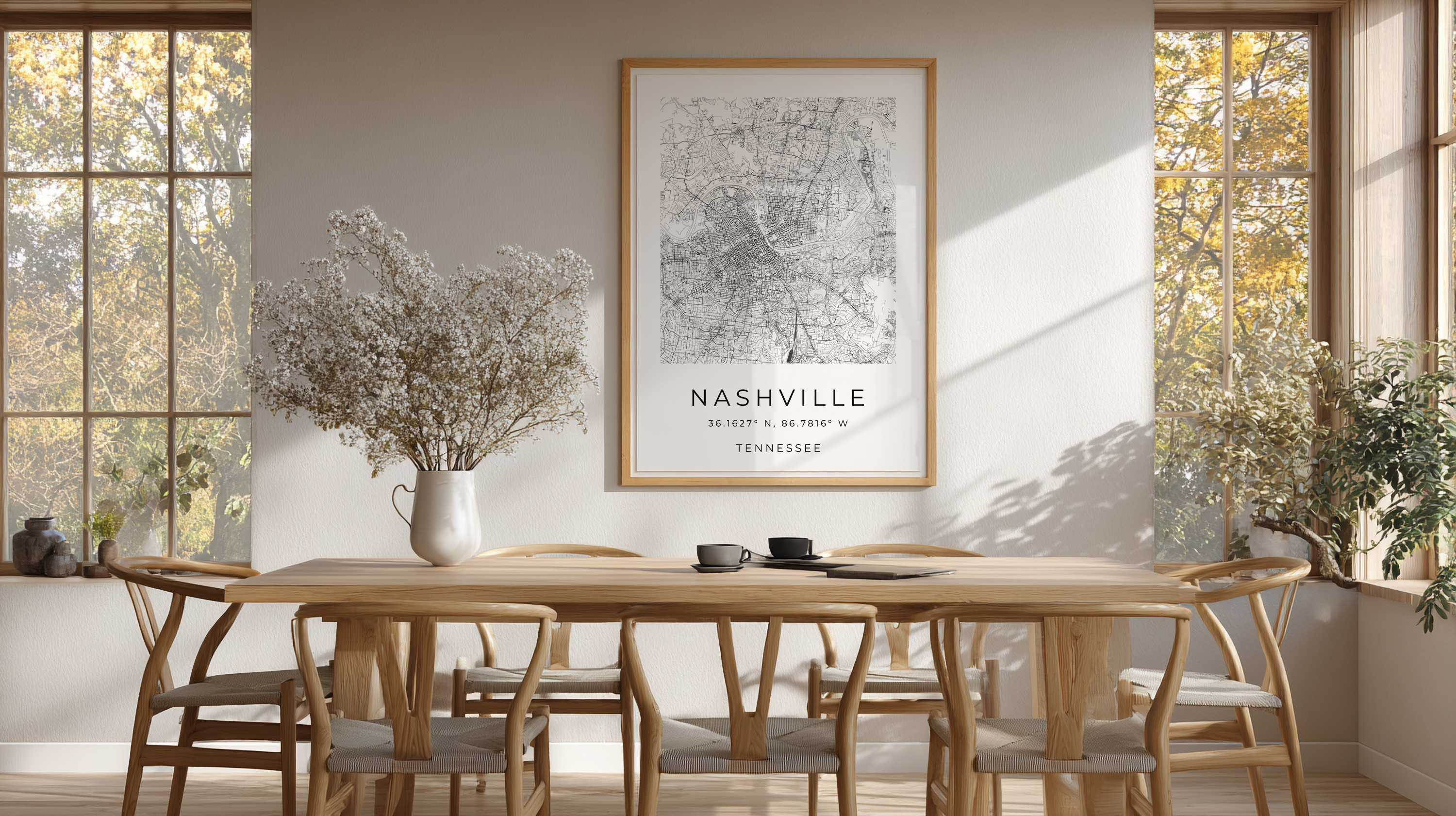 Nashville Minimalist City Map